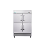 49 Cu Ft 54" Commercial 4 Half Door Reach-In Refrigerator ETL
