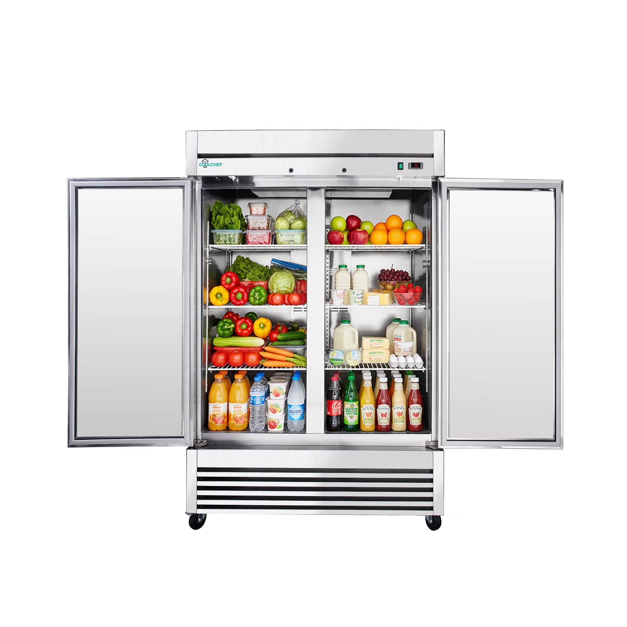 49 Cu Ft 2 Door Commercial Reach In Refrigerator ETL