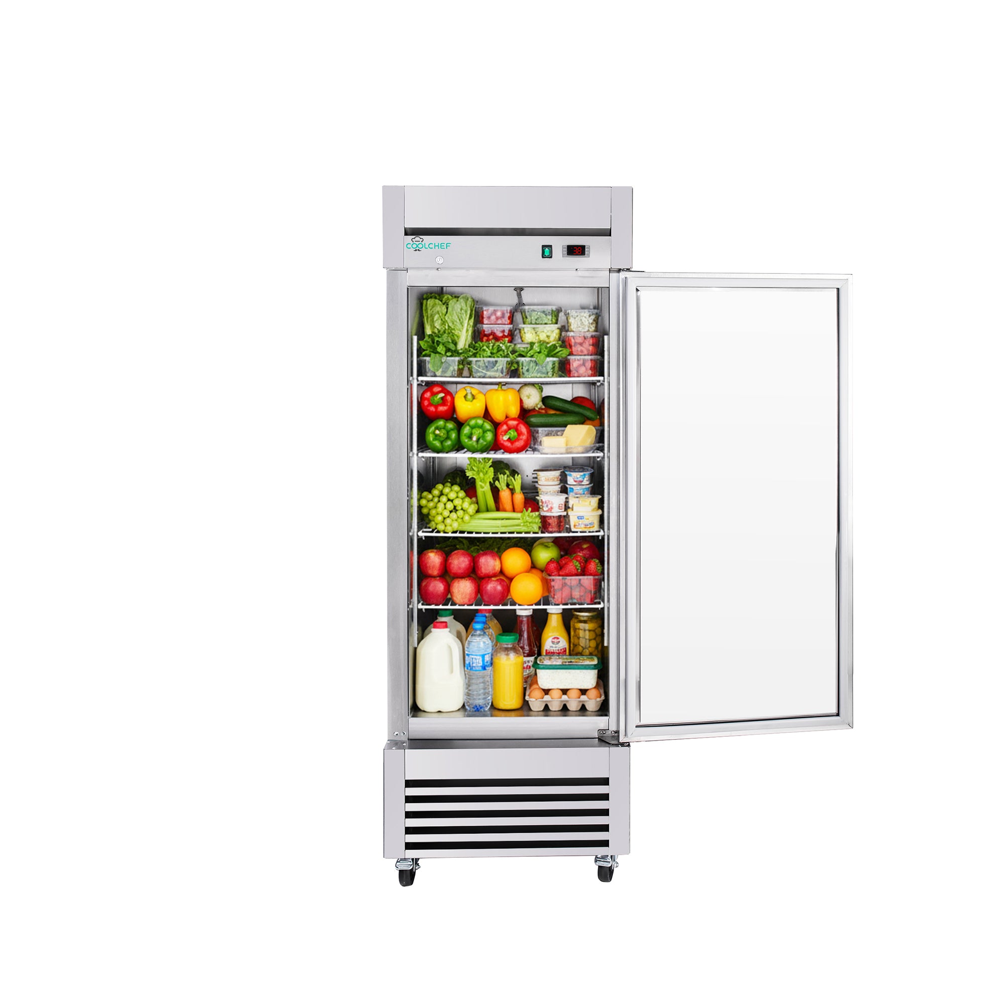 23 Cu Ft 1 Door Commercial Reach In Refrigerator ETL