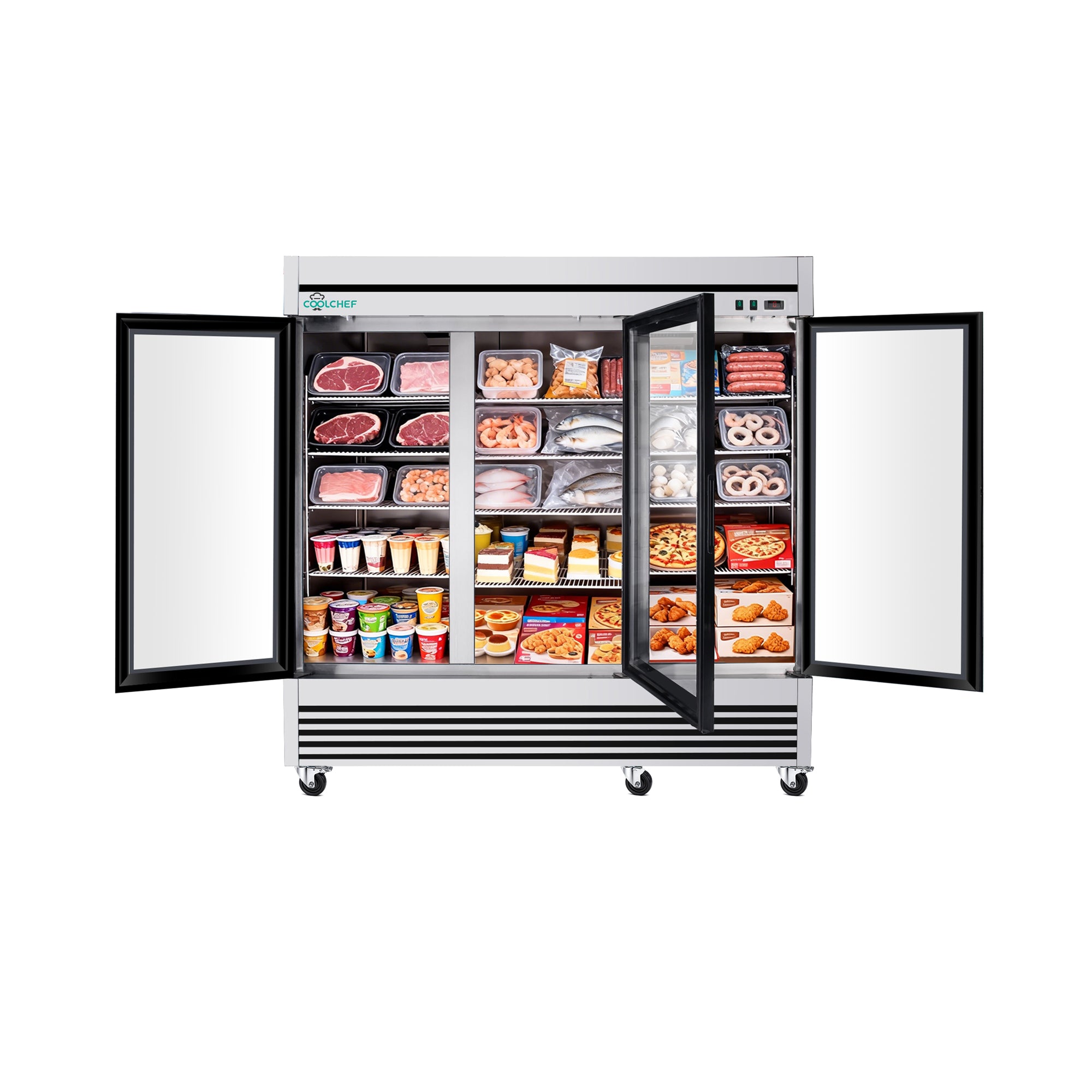 72 Cu Ft Commercial Glass Door Freezer -8°F ETL