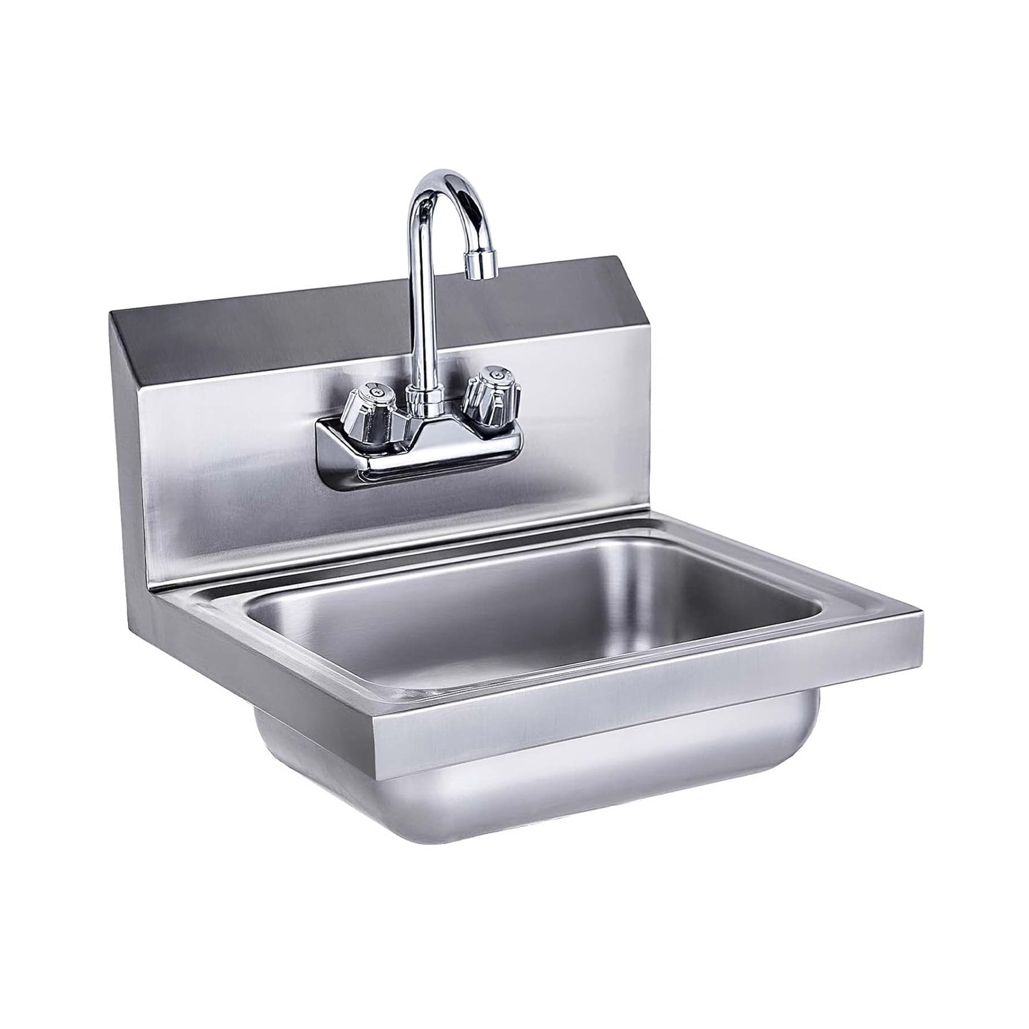 COOLCHEF 17" x 15" 304 Stainless Steel Wall Mounted Hand Sink