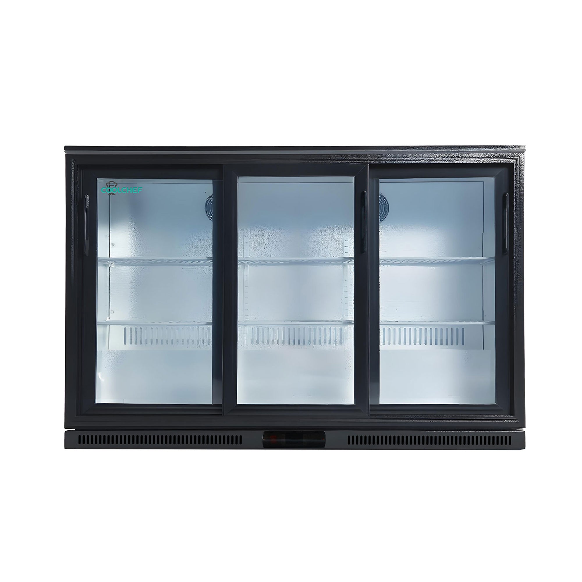 12.2 Cu Ft Commercial Back Bar Cooler Triple Sliding Glass Door