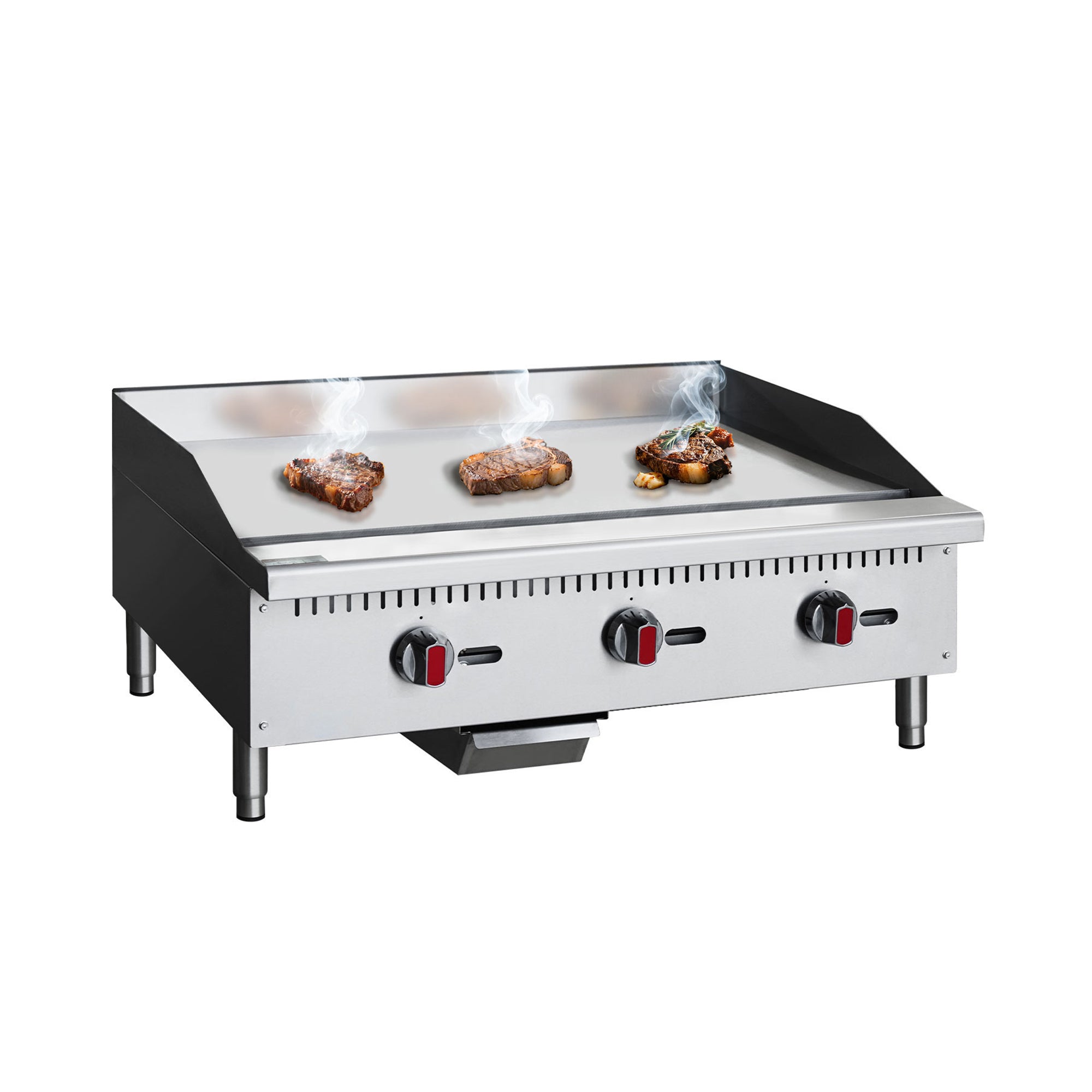 36" 90,000 BTU Commercial Gas Griddle 3 Burner CSA