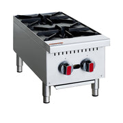 COOLCHEF 12" Commercial Stock Pot Range, 50,000 BTU, Manual Control, Stainless Steel, Gas Powered