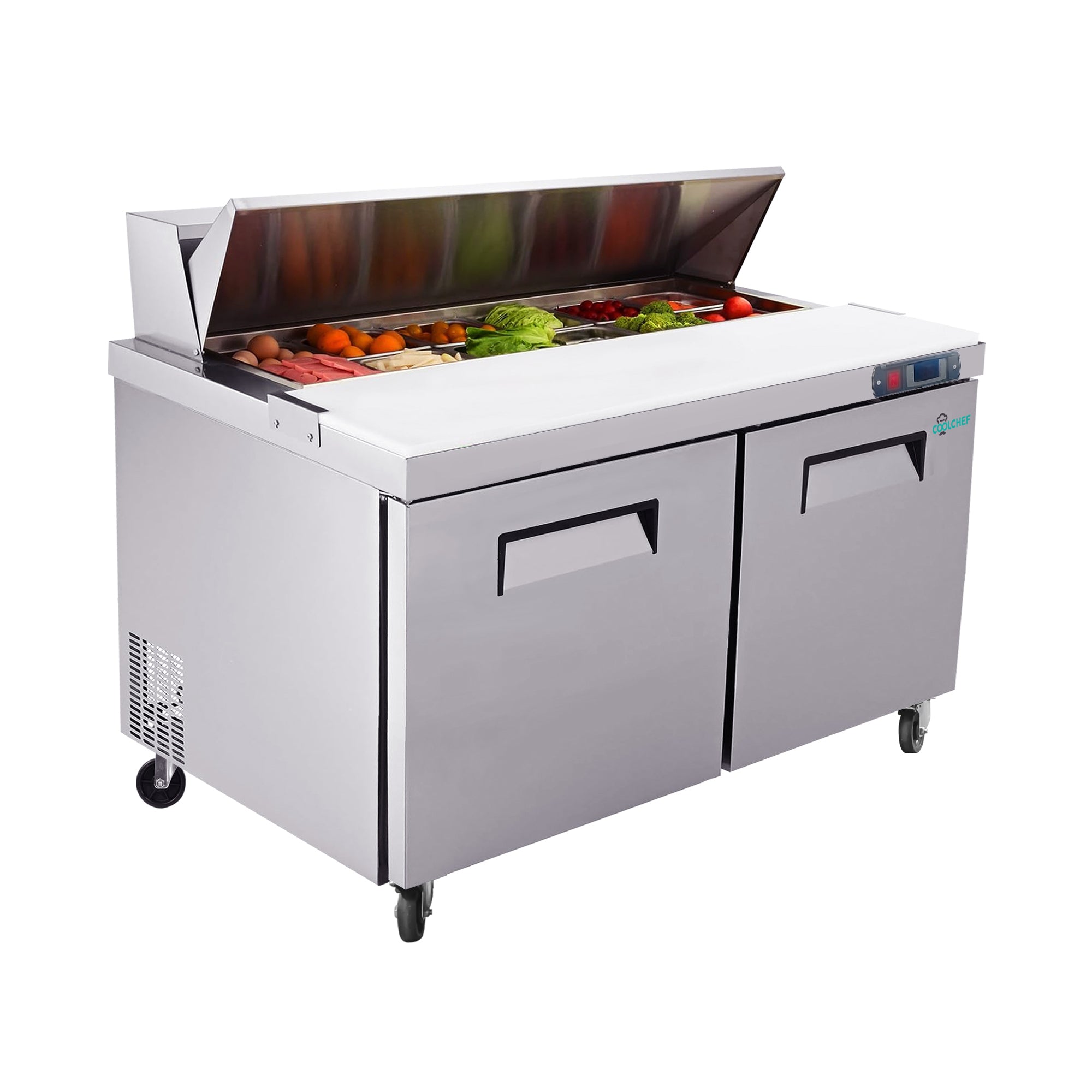 60" Commercial Sandwich Prep Table 16 Pan 33-41°F ETL