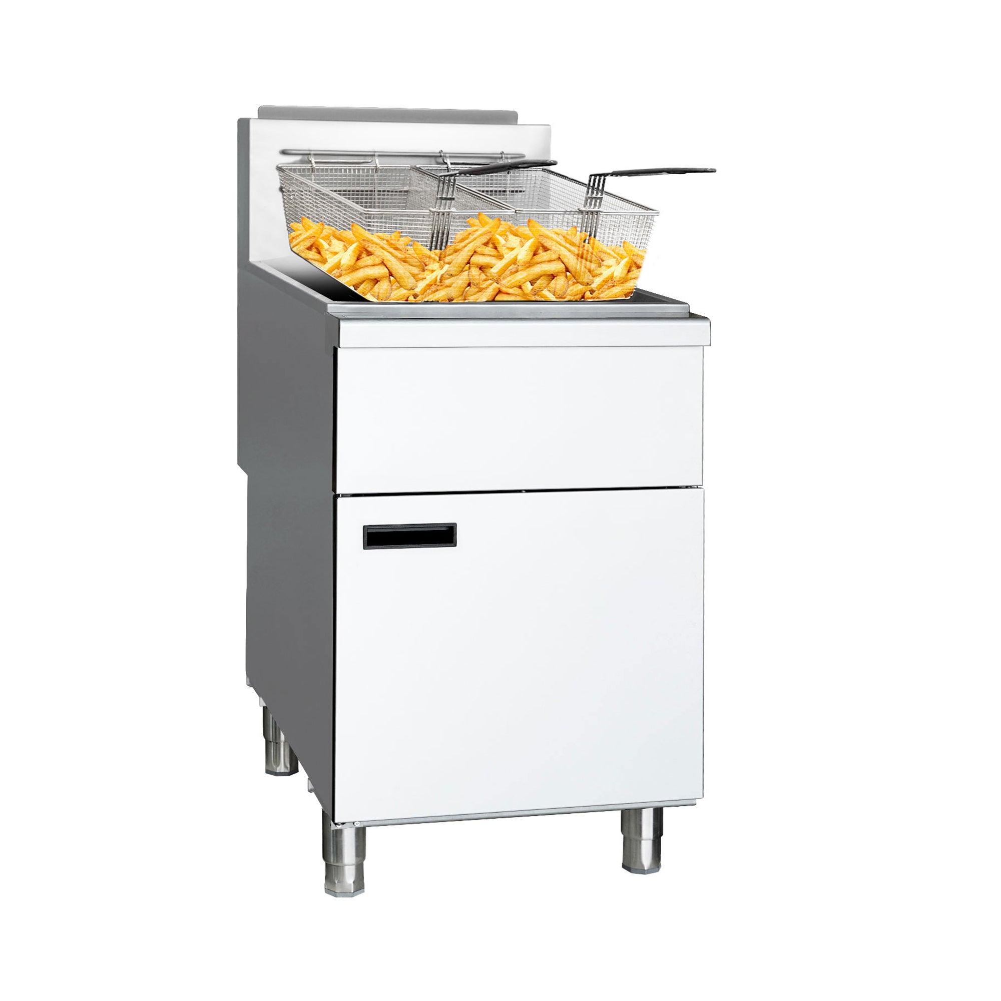 COOLCHEF Commercial Deep Fryer -5-Burner Liquid Propane Fryer CSA, 75-100 lbs Capacity, 150,000 BTU/h Adjustable Thermostat 200°F-400°F, Stainless Steel Gas Liquid Propane Deep Fryer for Restaurants
