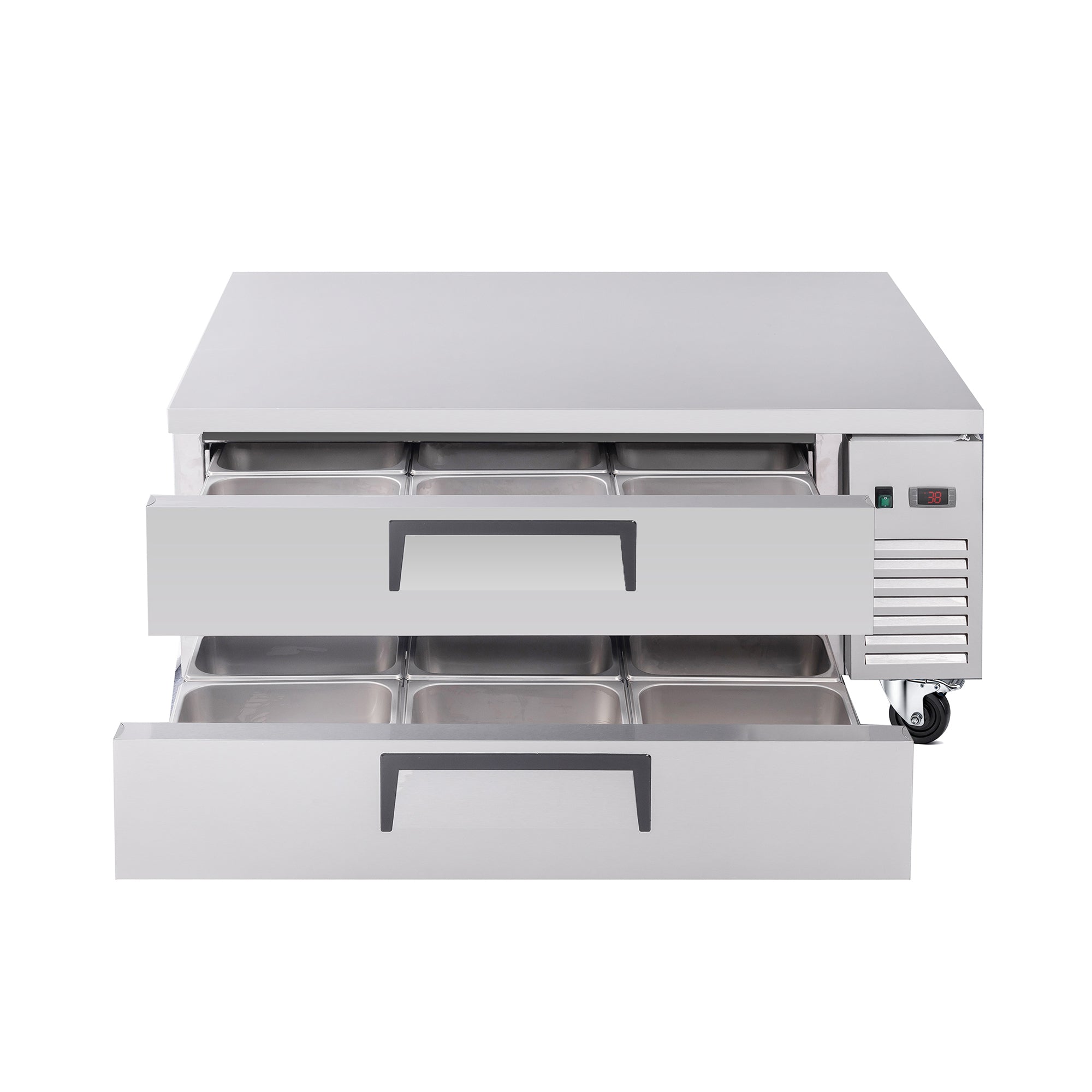 52" 2 Drawer Commercial Chef Base Refrigerator ETL