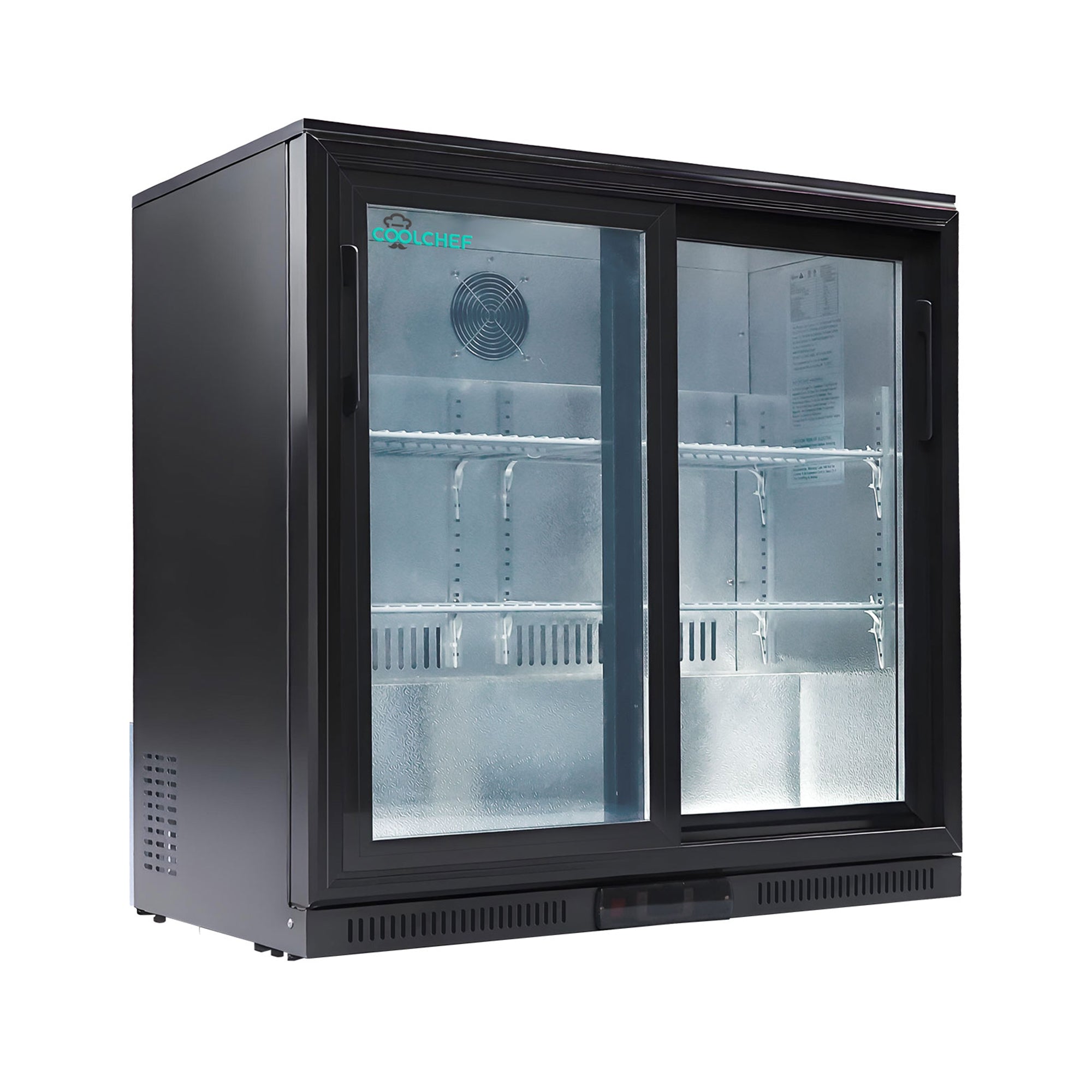 7.4 Cu Ft Commercial Back Bar Cooler Double Sliding Glass Door