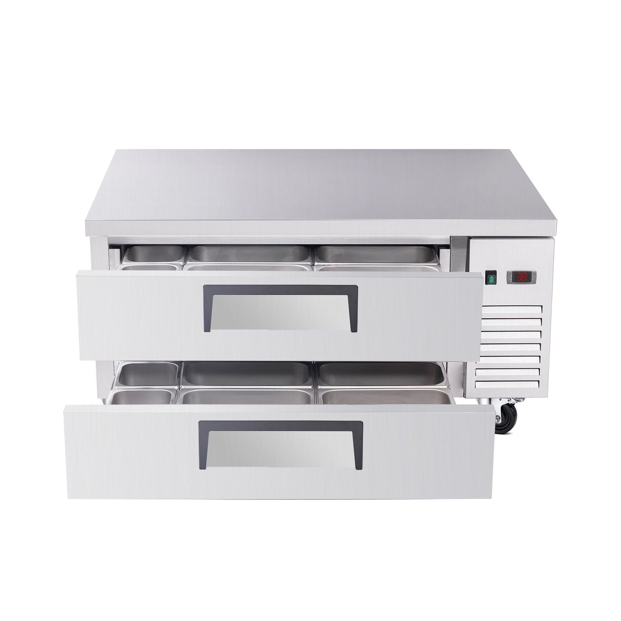 48" 2 Drawer Commercial Chef Base Refrigerator ETL