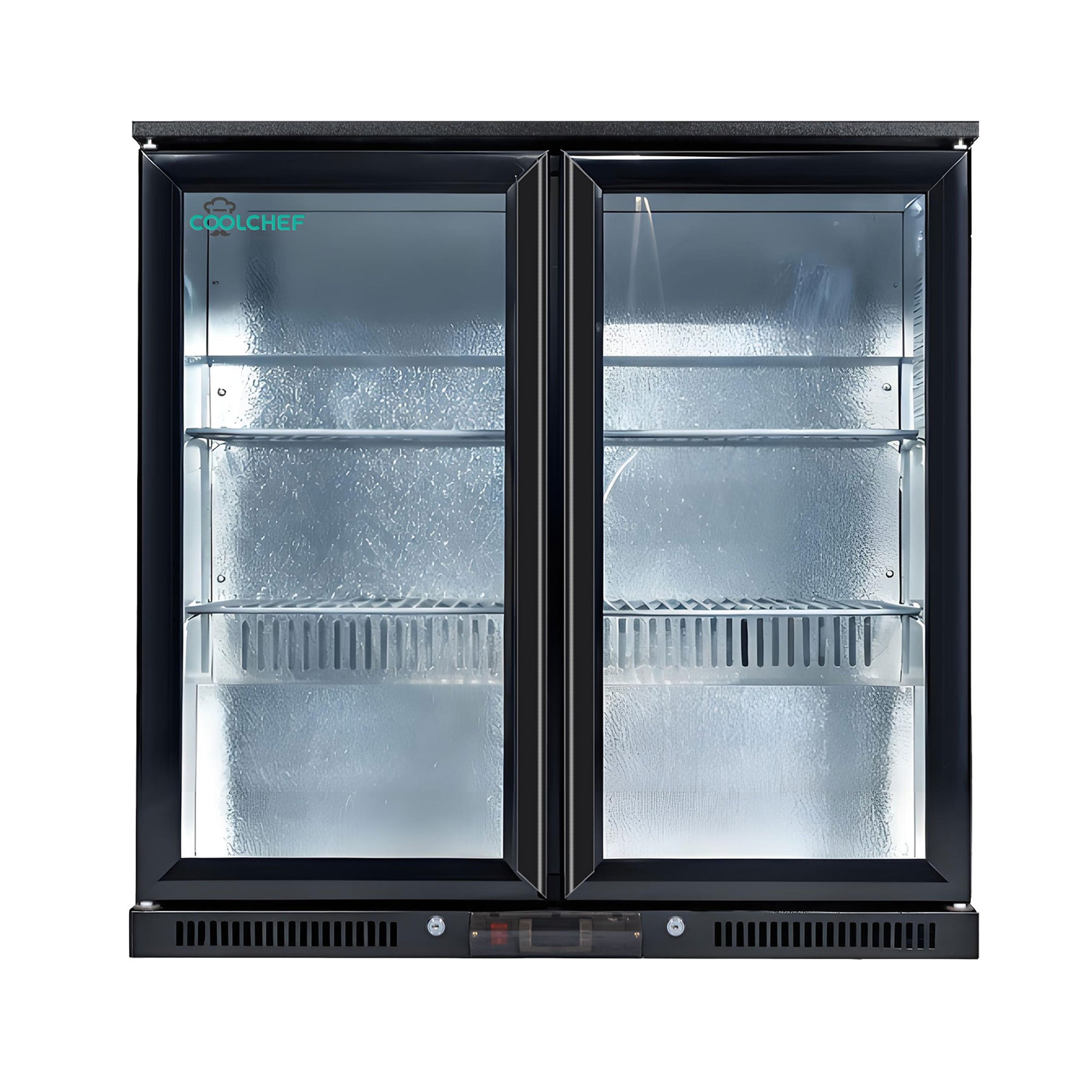 7.4 Cu Ft Commercial Back Bar Cooler Double Glass Door 33-41F