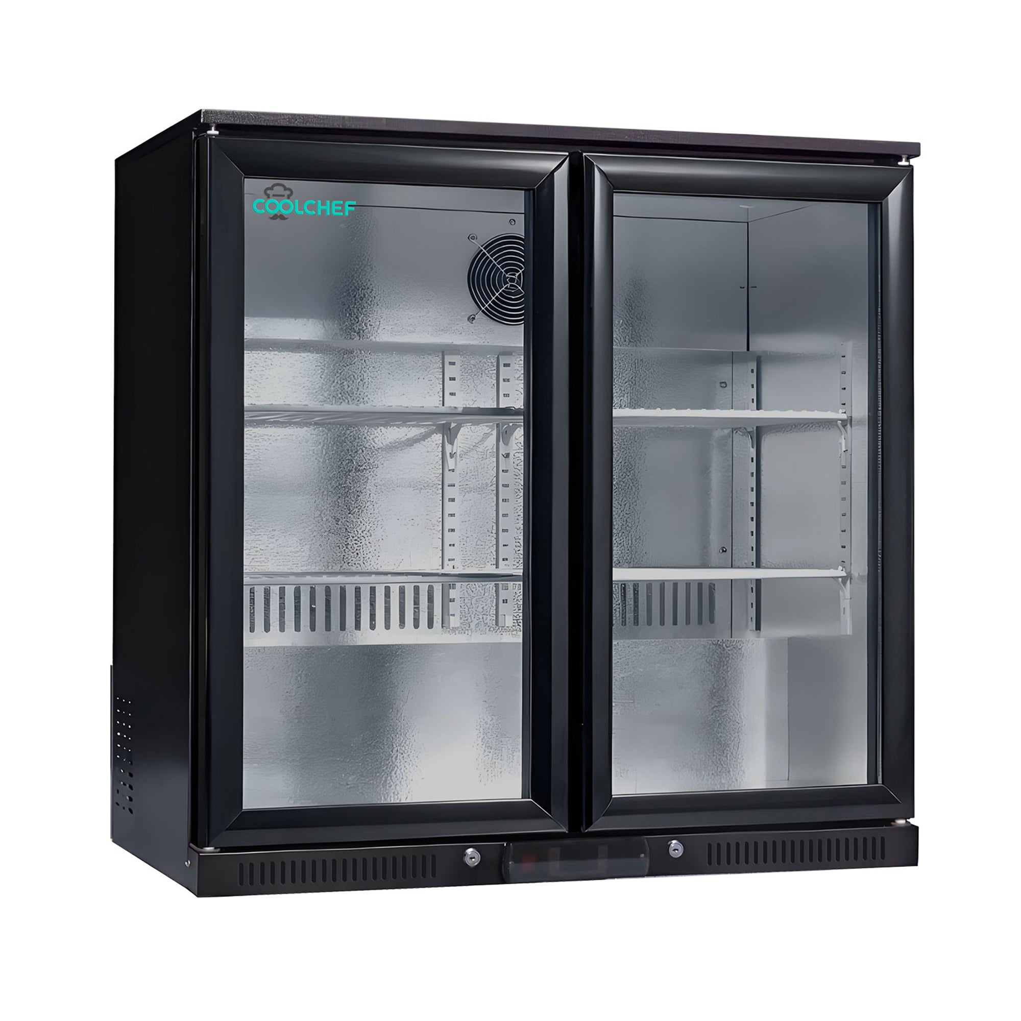 7.4 Cu Ft Commercial Back Bar Cooler Double Glass Door 33-41F