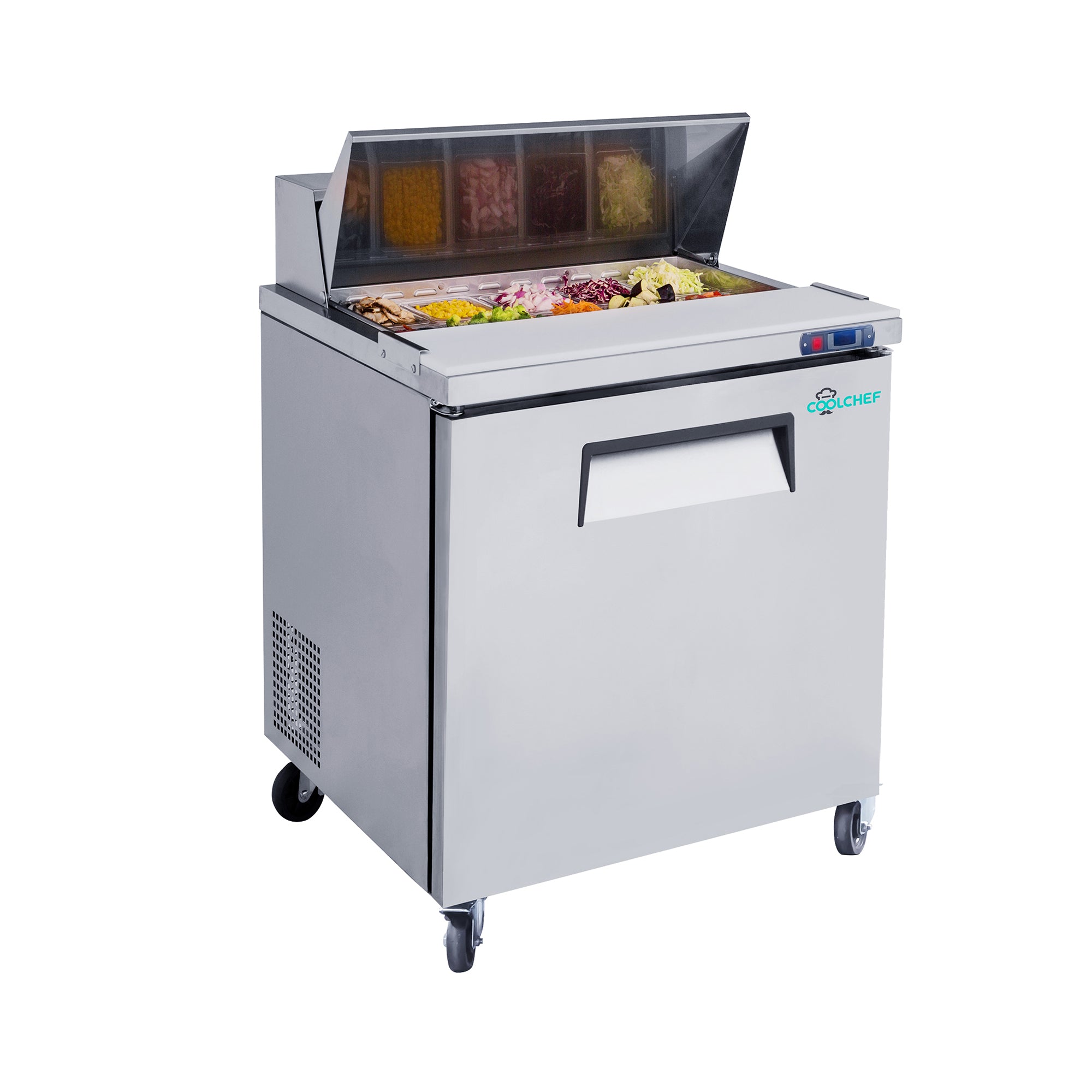 28" Commercial Sandwich Prep Table 6 Pan 33-41°F ETL