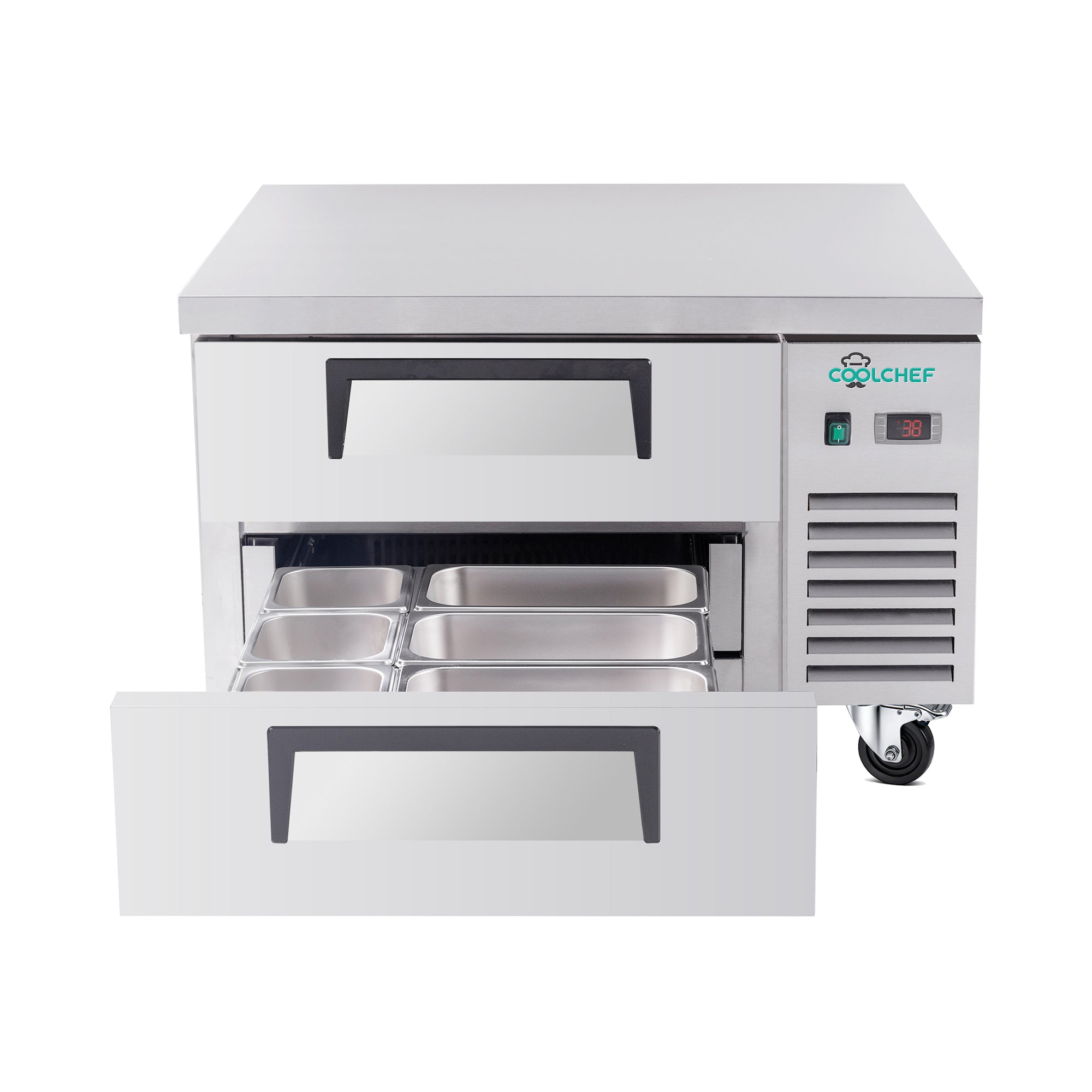 36" 2 Drawer Commercial Chef Base Refrigerator ETL