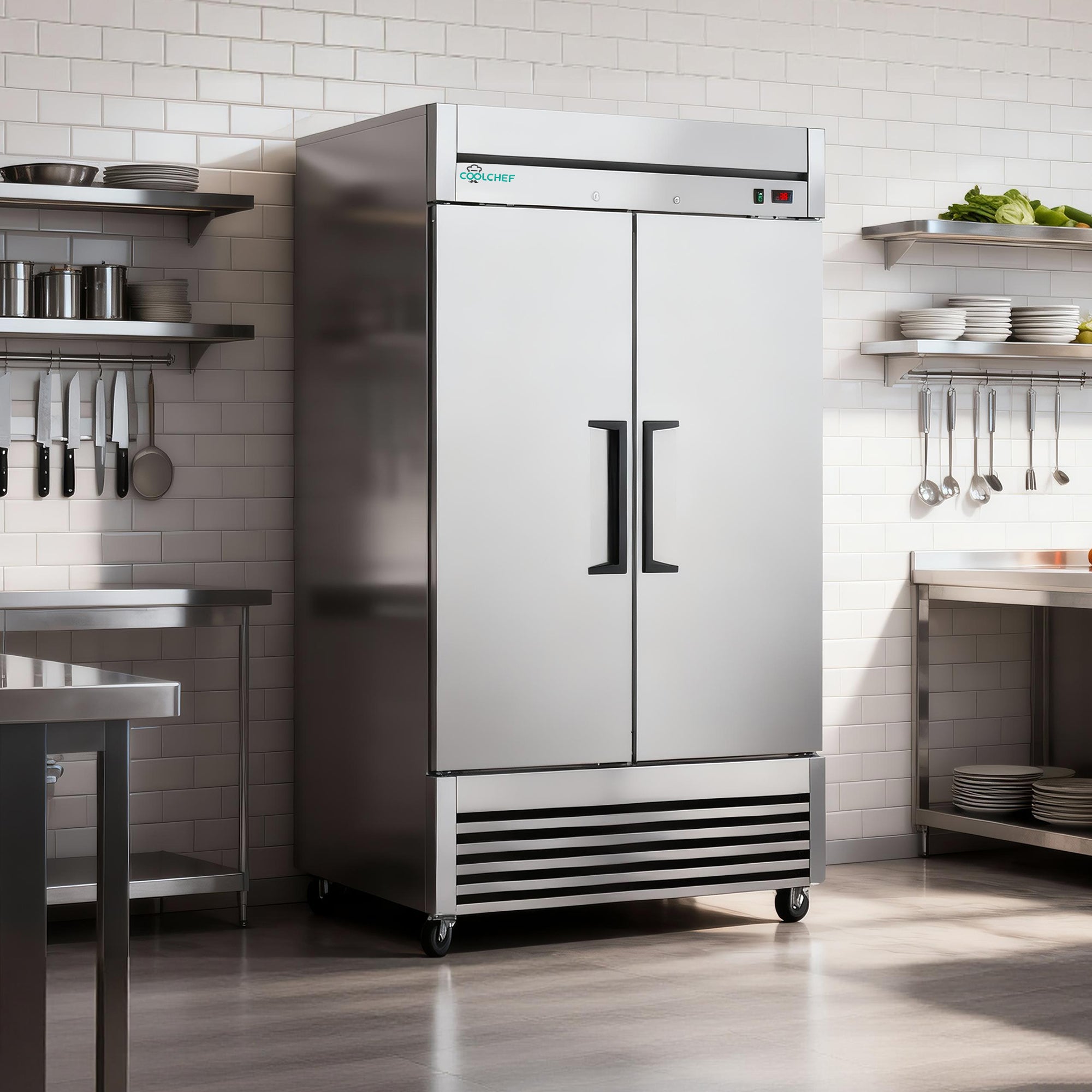 49 Cu Ft 2 Door Commercial Reach In Refrigerator ETL