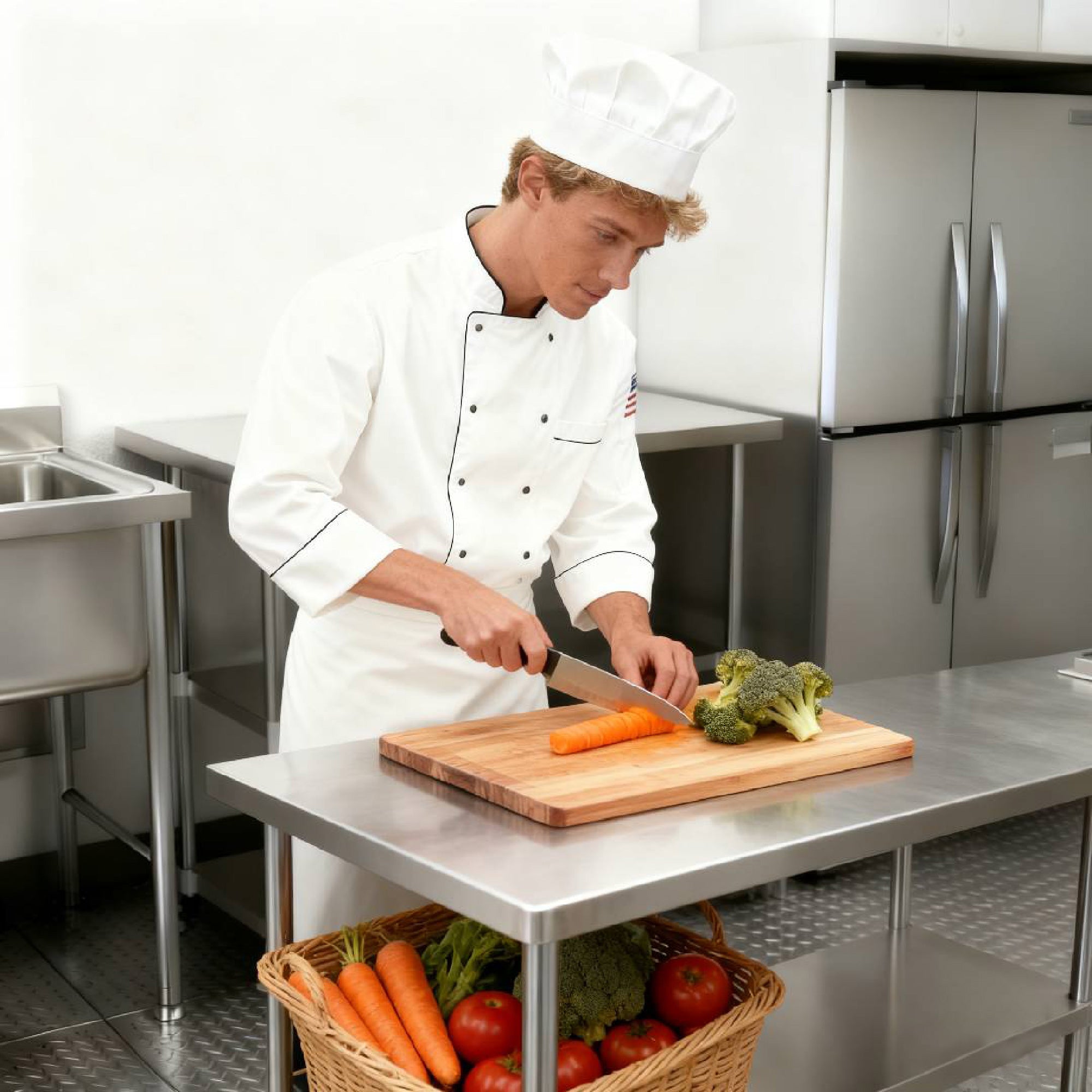 30" x 72" 30-Gauge Stainless Steel Commercial Work Table