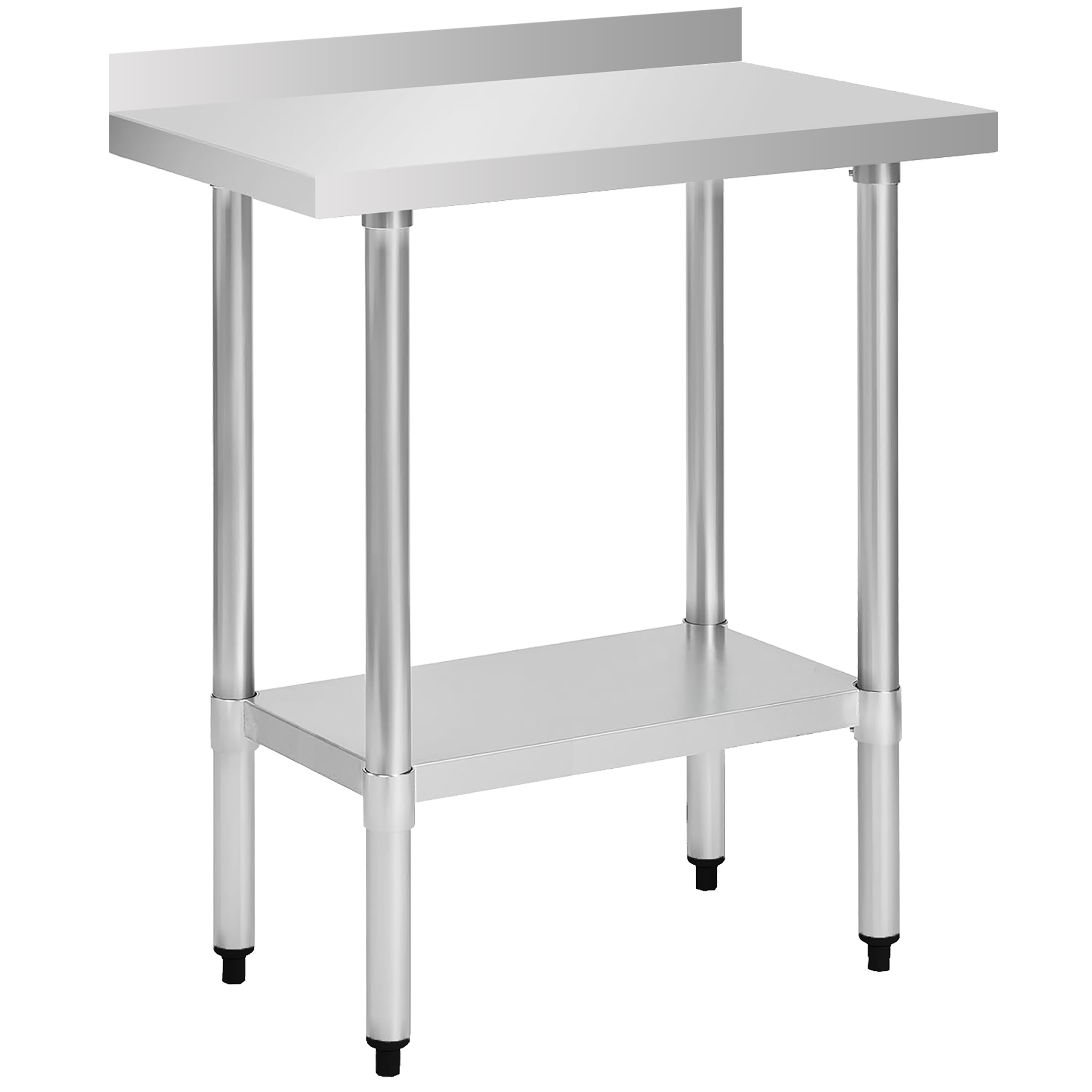 18" x 30" 18-Gauge Stainless Steel Commercial Work Table with 2" Backsplash and Undershelf
