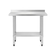 18" x 36" 18-Gauge Stainless Steel Commercial Work Table with 2" Backsplash and Undershelf