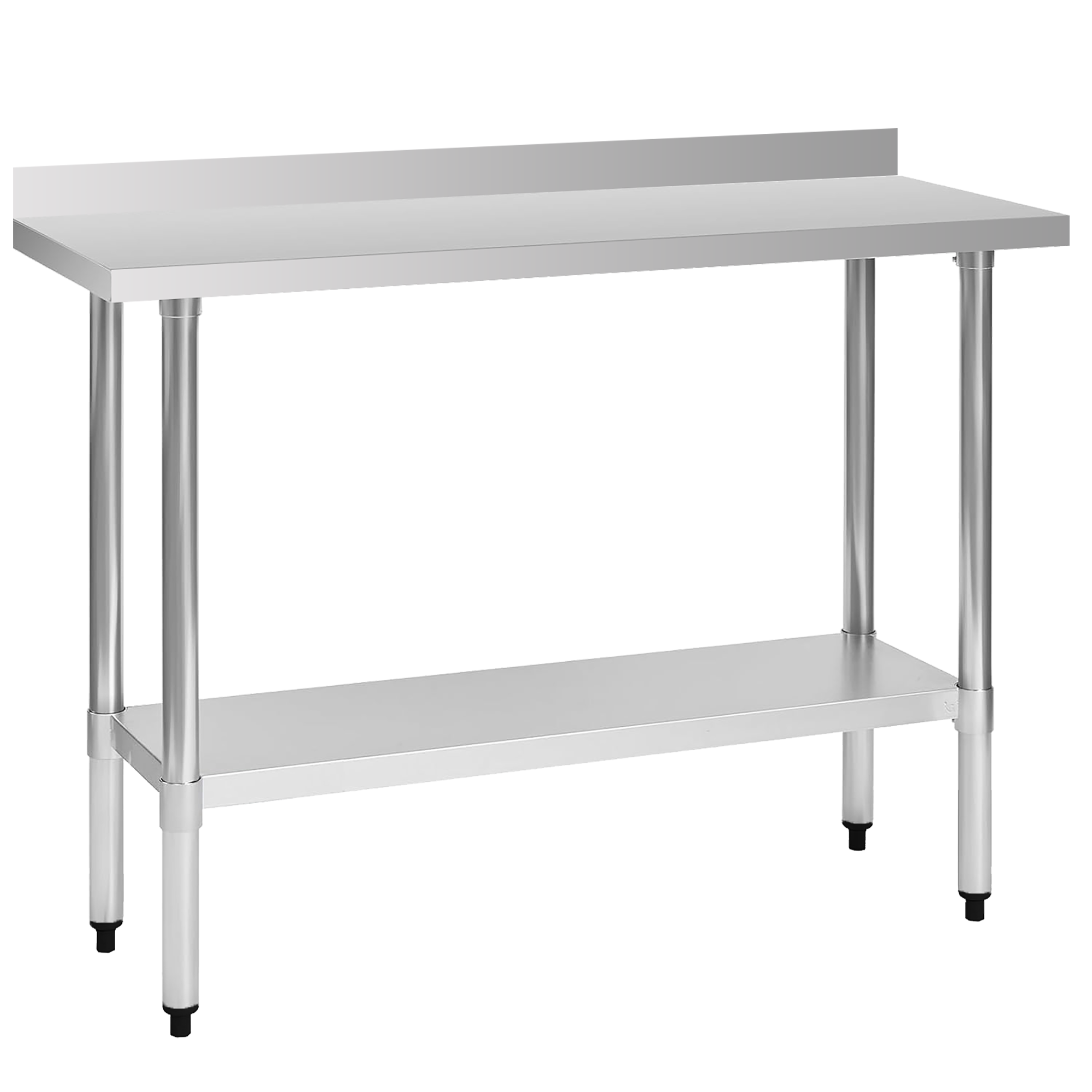 COOLCHEF 18-Gauge Stainless Steel Commercial Work Table with Backsplash