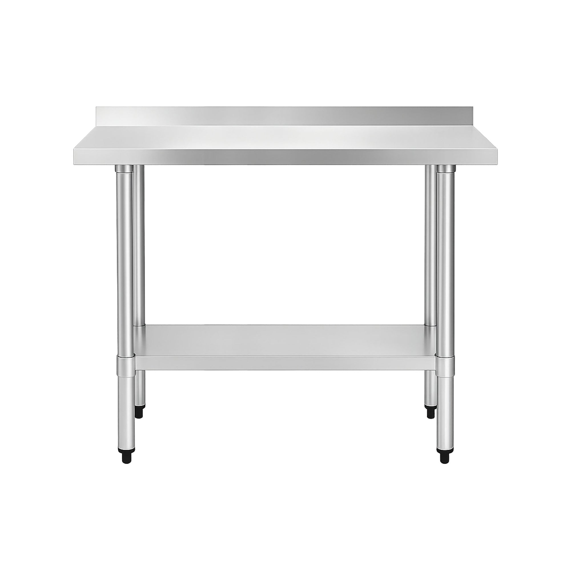 18" x 48" 18-Gauge Stainless Steel Commercial Work Table with 2" Backsplash and Undershelf