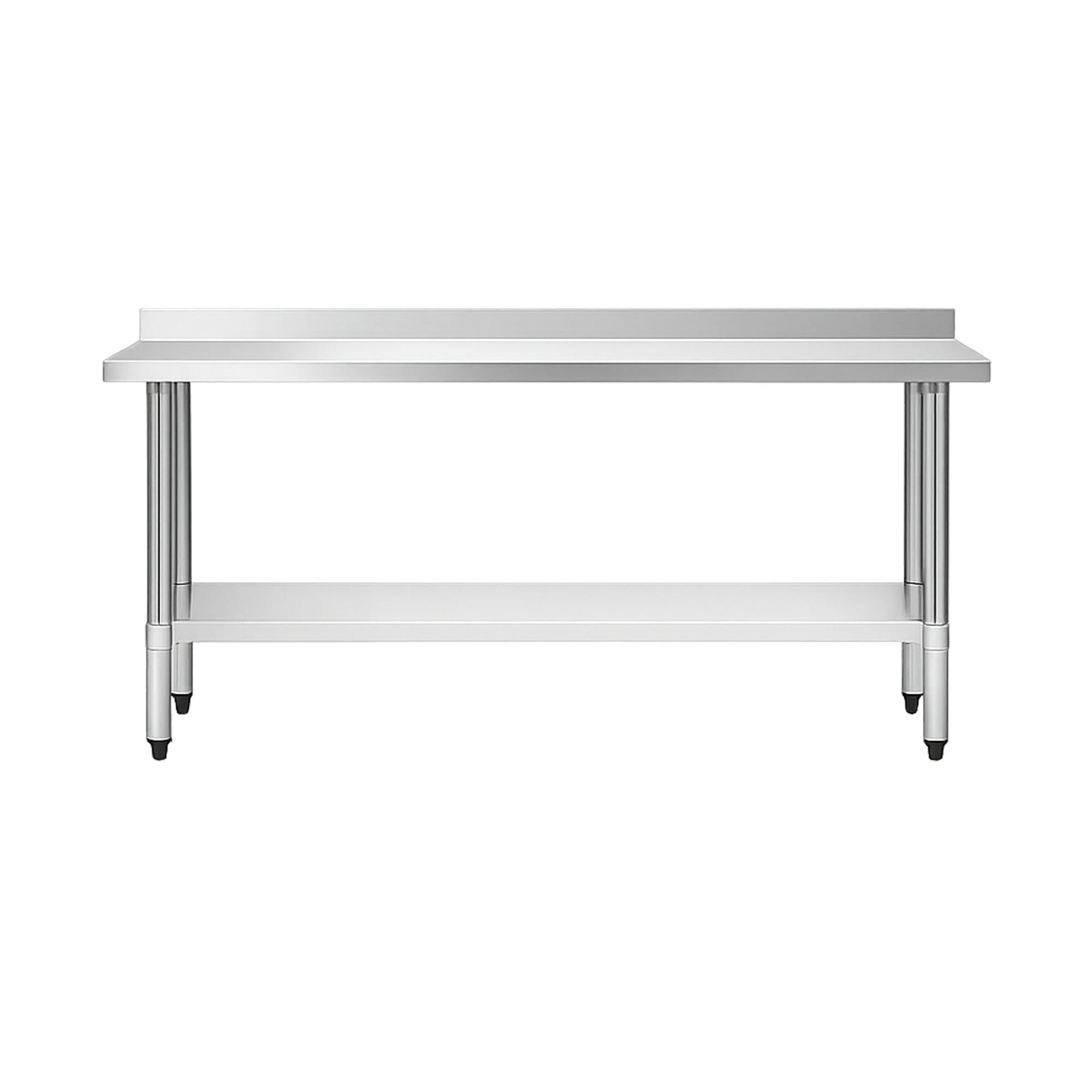 18" x 60" 18-Gauge Stainless Steel Commercial Work Table with 2" Backsplash and Undershelf