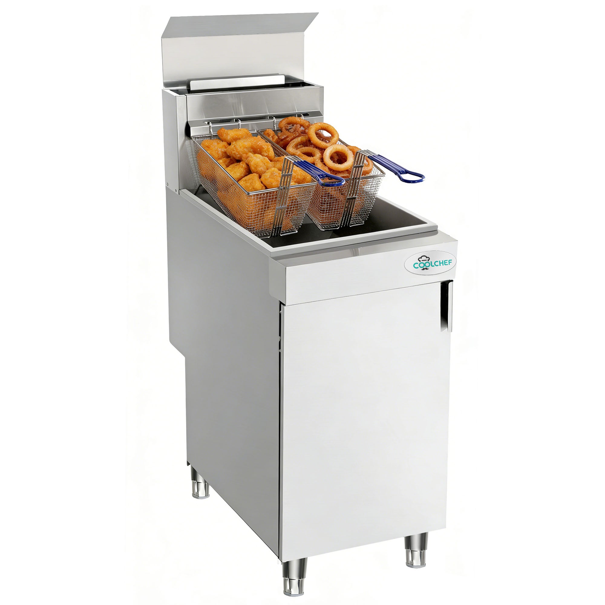 120,000 BTU 4 Burner Commercial Gas Fryer 40-50 lb LP