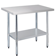 24" x 36" 24-Gauge Stainless Steel Commercial Work Table
