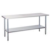 24" x 72" 24-Gauge Stainless Steel Commercial Work Table