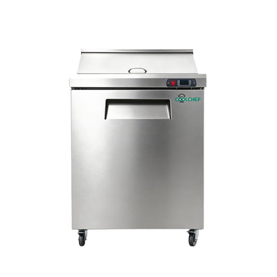 28" Commercial Sandwich Prep Table 8 Pan 33-41°F ETL