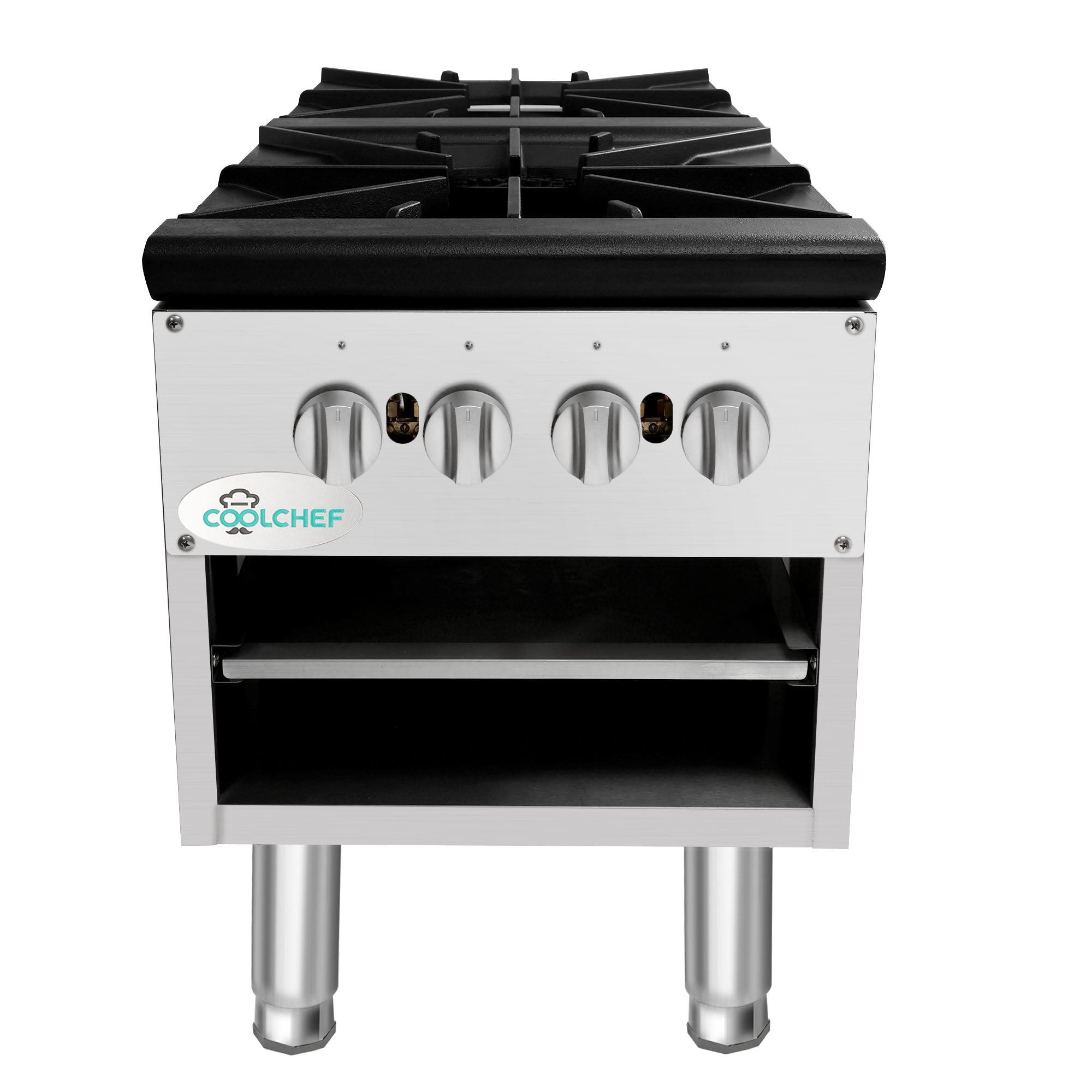 160,000 BTU Commercial Gas Stock Pot Range 2 Burner NG LP