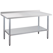30" x 60" 30-Gauge Stainless Steel Commercial Work Table with 2" Backsplash and Undershelf