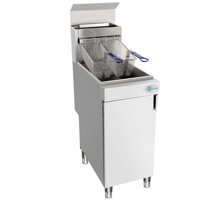 120,000 BTU 4 Burner Commercial Gas Fryer 40-50 lb Natural Gas