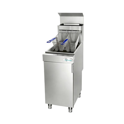 90,000 BTU 3 Burner Commercial Gas Fryer 35-40 lb LP