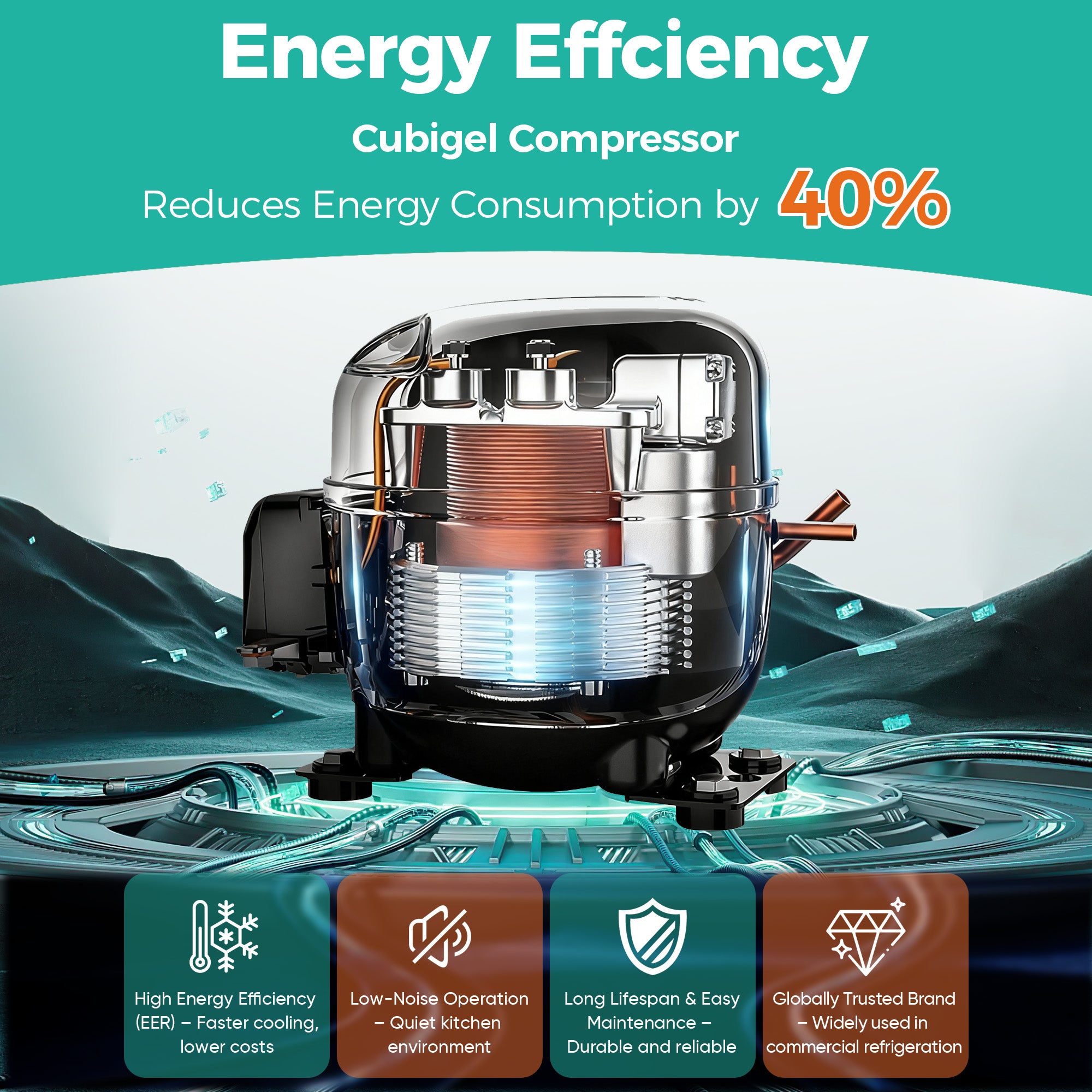 49 Cu Ft 2 Door Commercial Reach In Freezer ETL