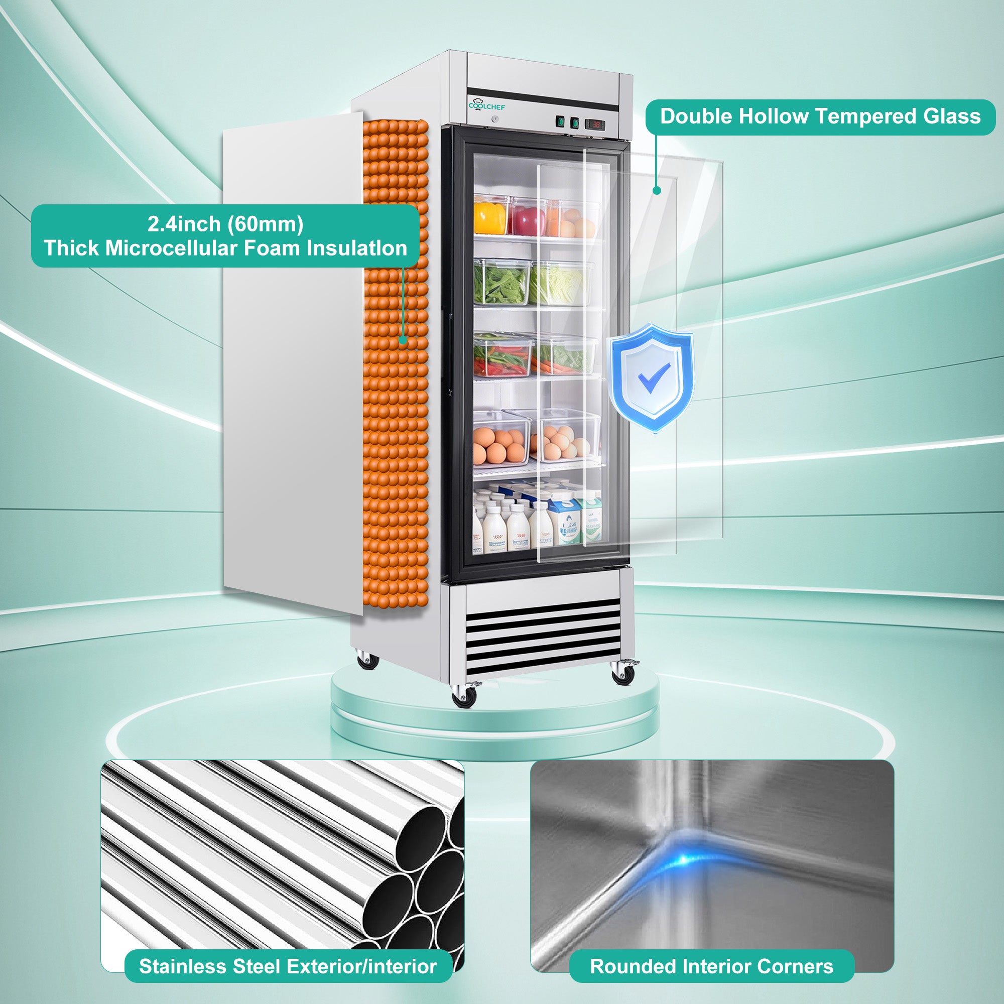 23 Cu Ft Commercial Beverage Display Capacity