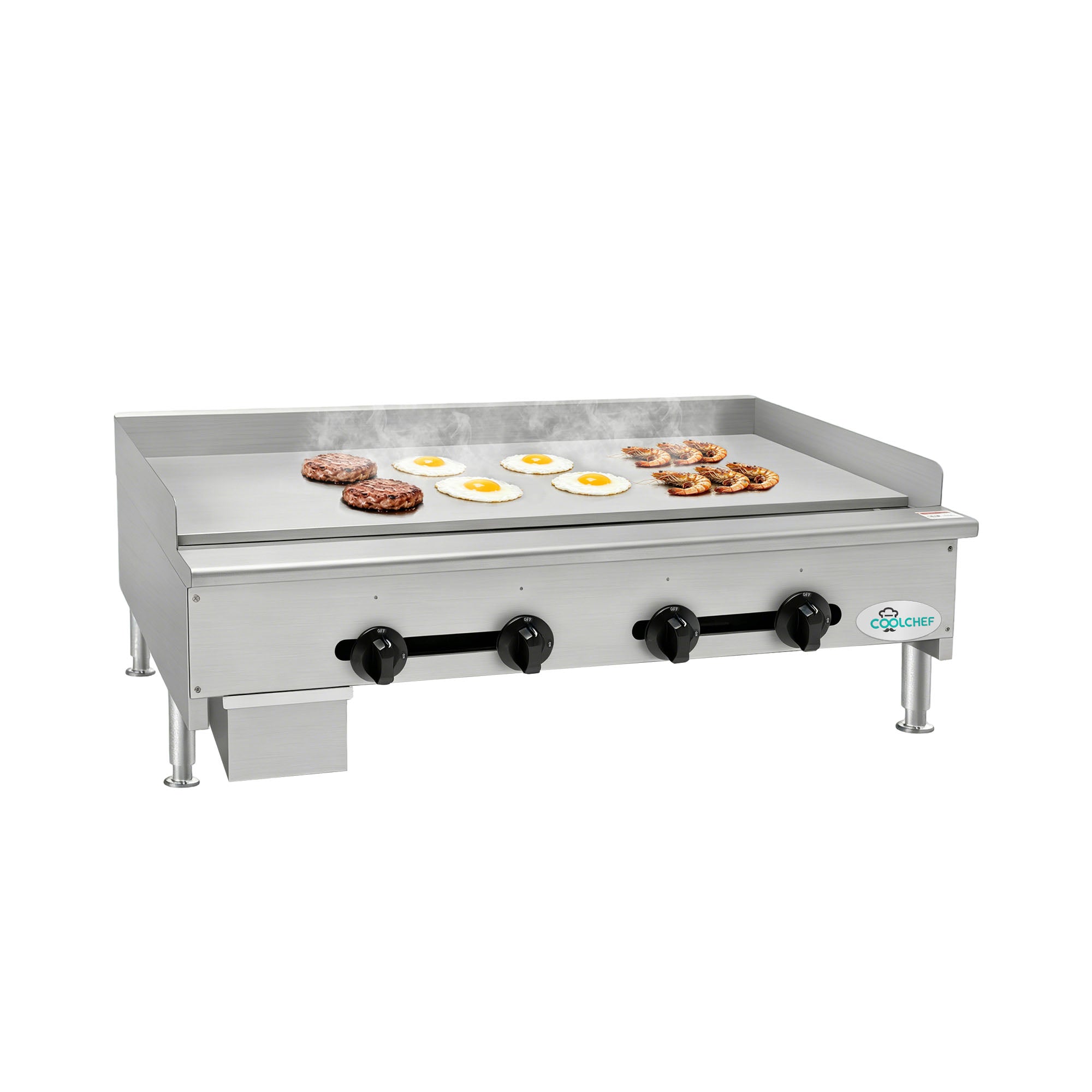 48" 120,000 BTU Commercial Gas Griddle 4 Burner CSA