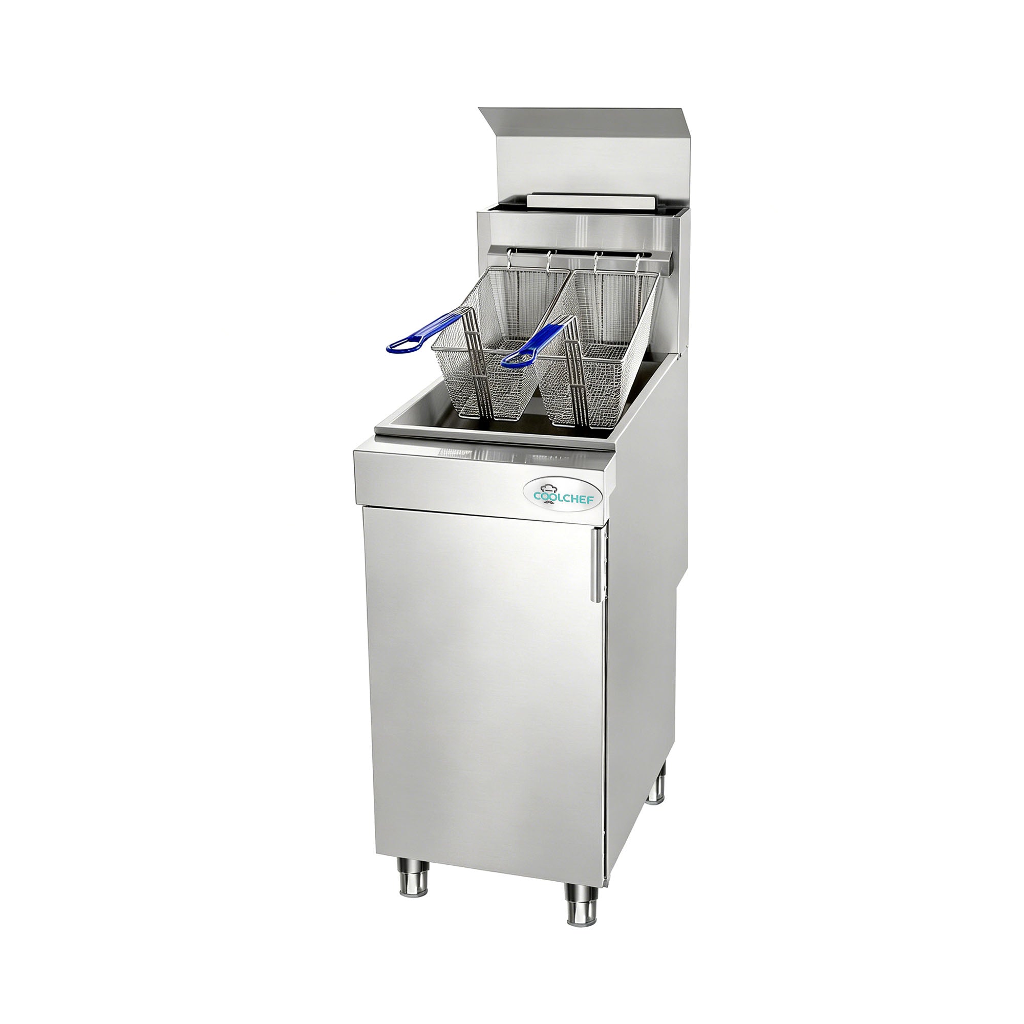 120,000 BTU 4 Burner Commercial Gas Fryer 40-50 lb LP