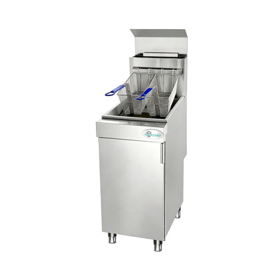 120,000 BTU 4 Burner Commercial Gas Fryer 40-50 lb Natural Gas