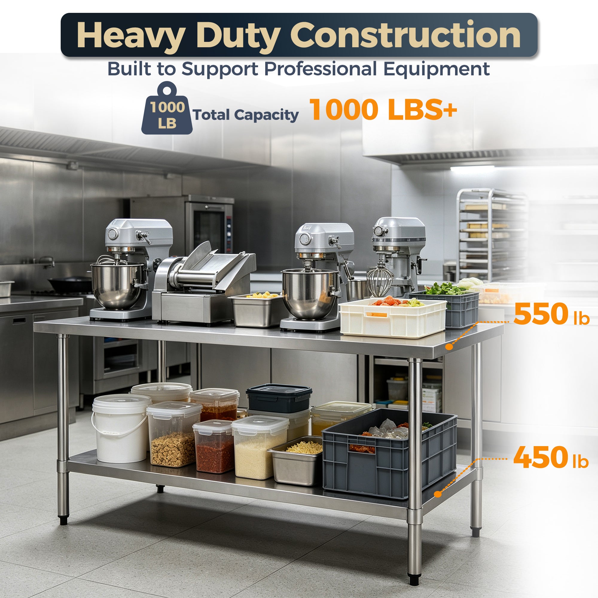 18" x 36" 18-Gauge Stainless Steel Commercial Work Table with 2" Backsplash and Undershelf