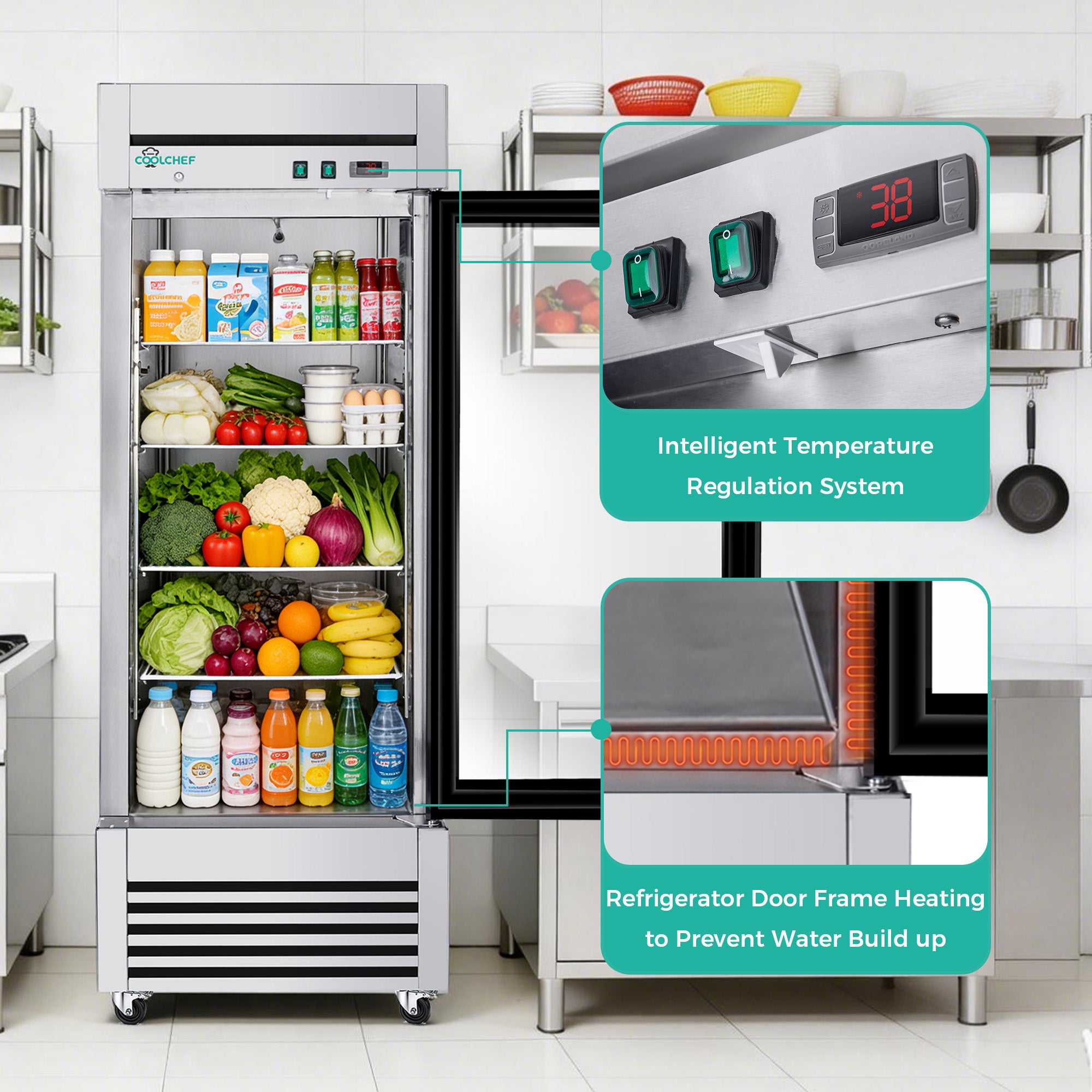 23 Cu Ft Commercial Beverage Display Capacity