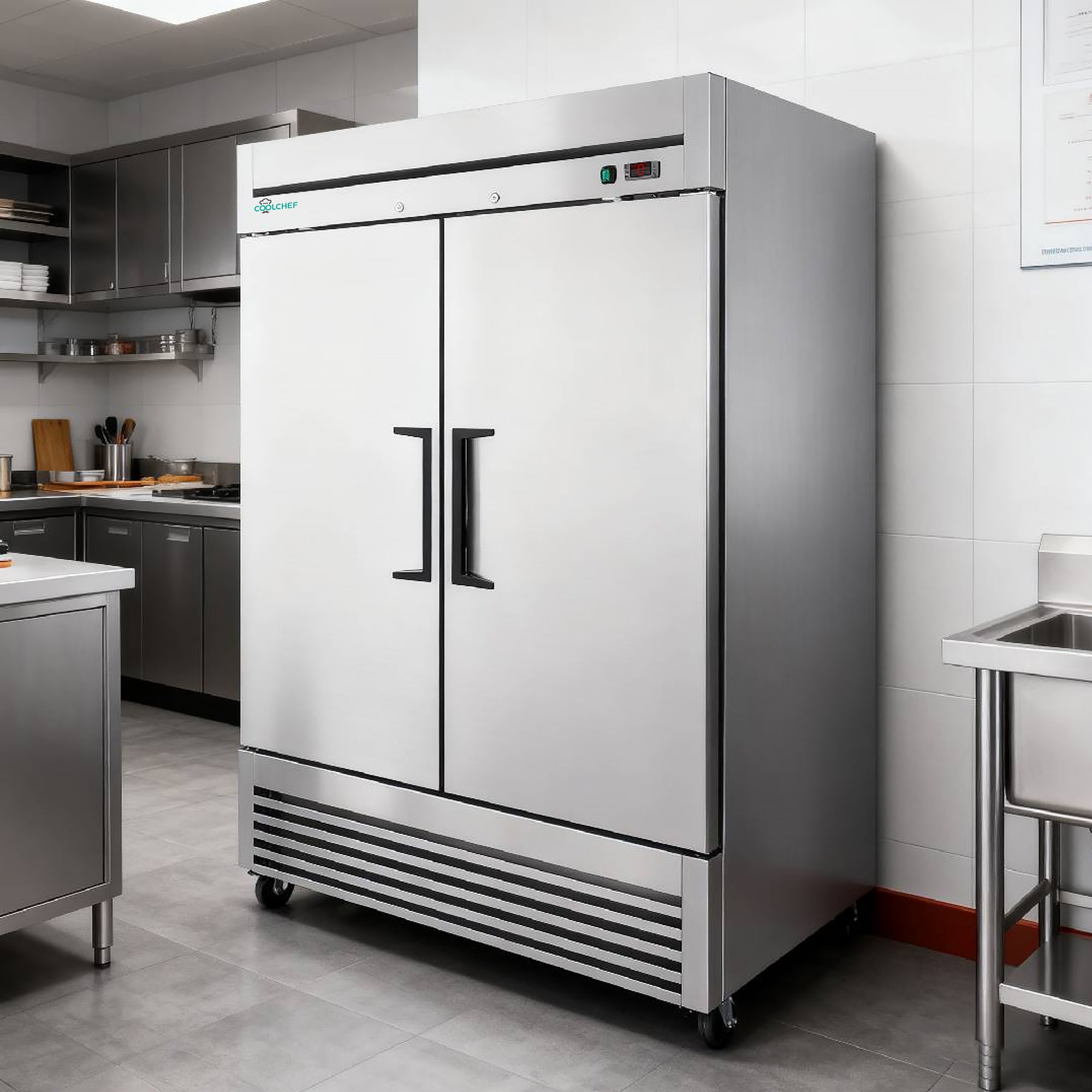 49 Cu Ft 2 Door Commercial Reach In Freezer ETL