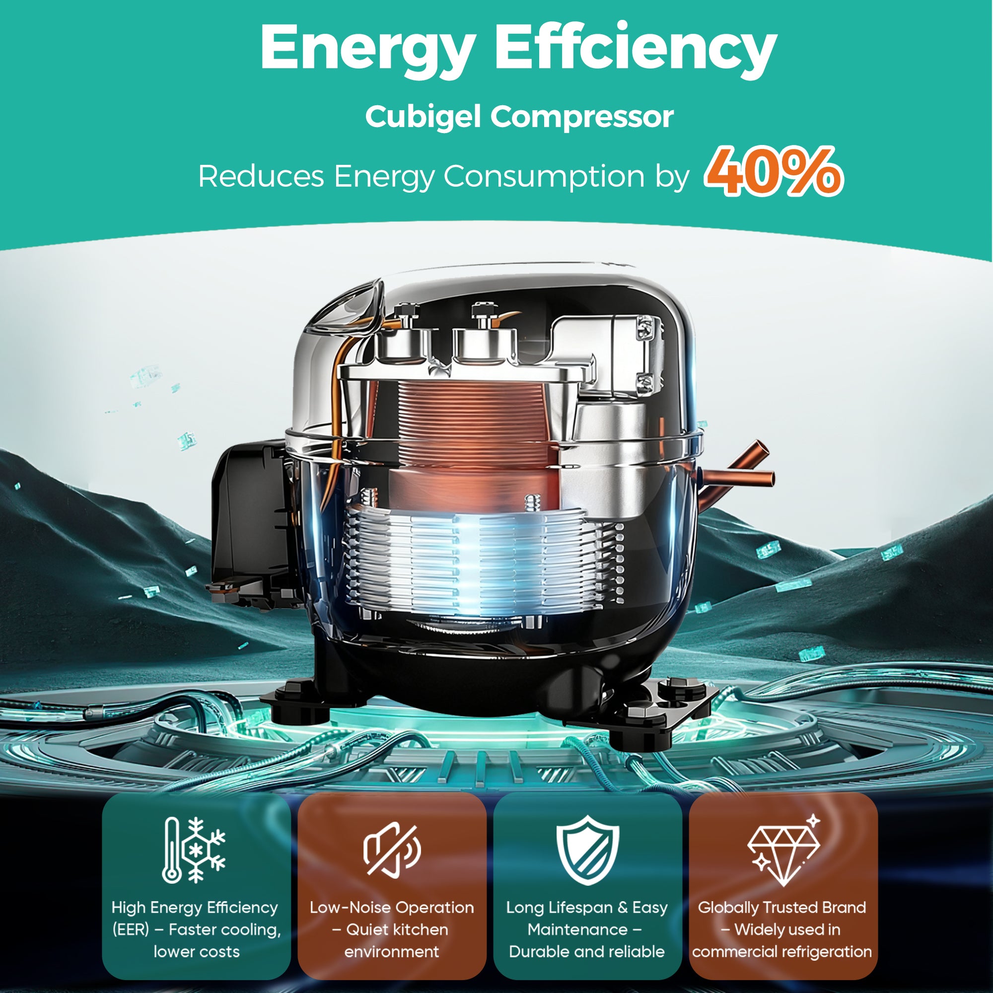 49 Cu Ft 2 Door Commercial Reach In Freezer ETL