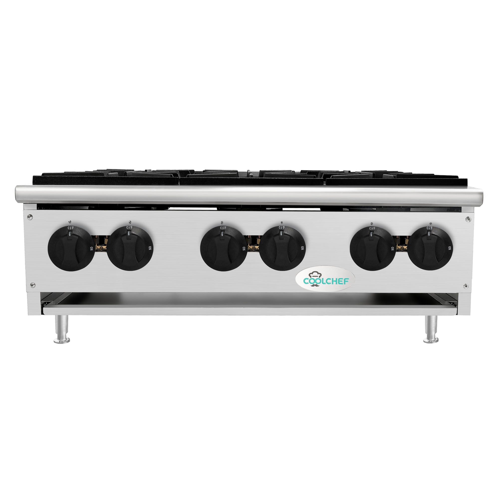 180,000 BTU Commercial Gas Hot Plate 6 Burner NG LP