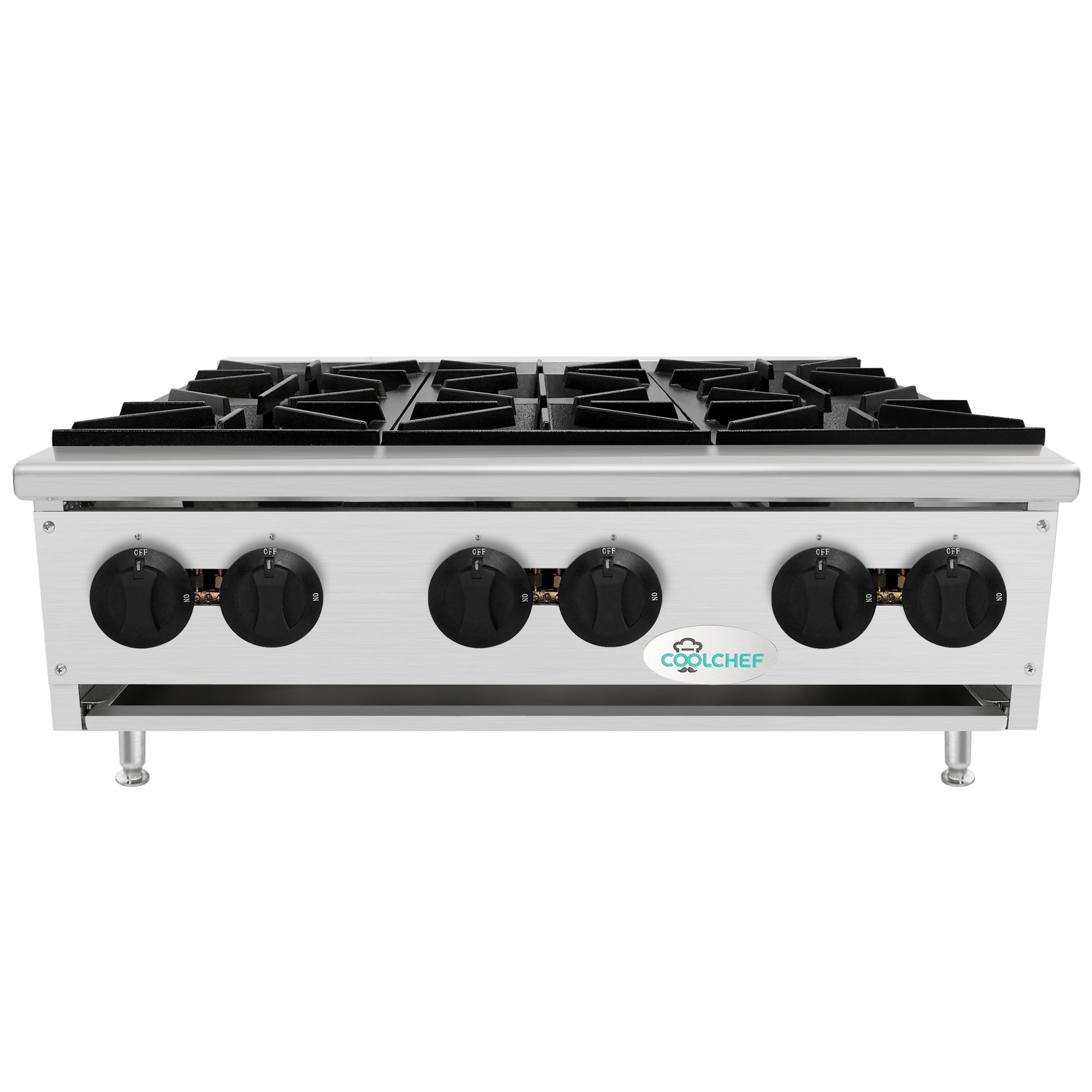 180,000 BTU Commercial Gas Hot Plate 6 Burner NG LP