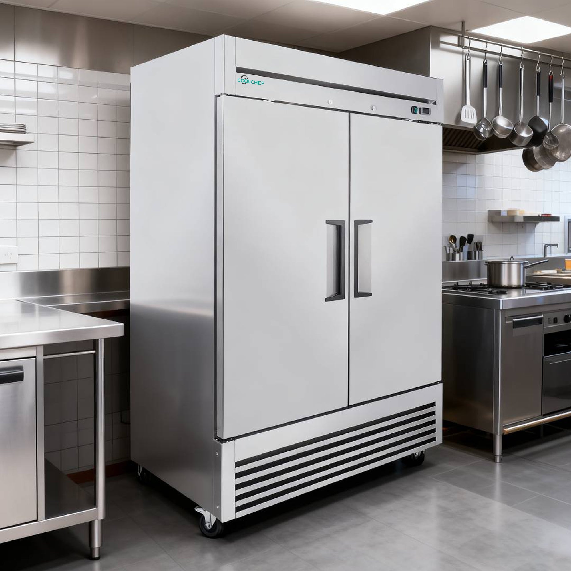 49 Cu Ft 2 Door Commercial Reach In Refrigerator ETL