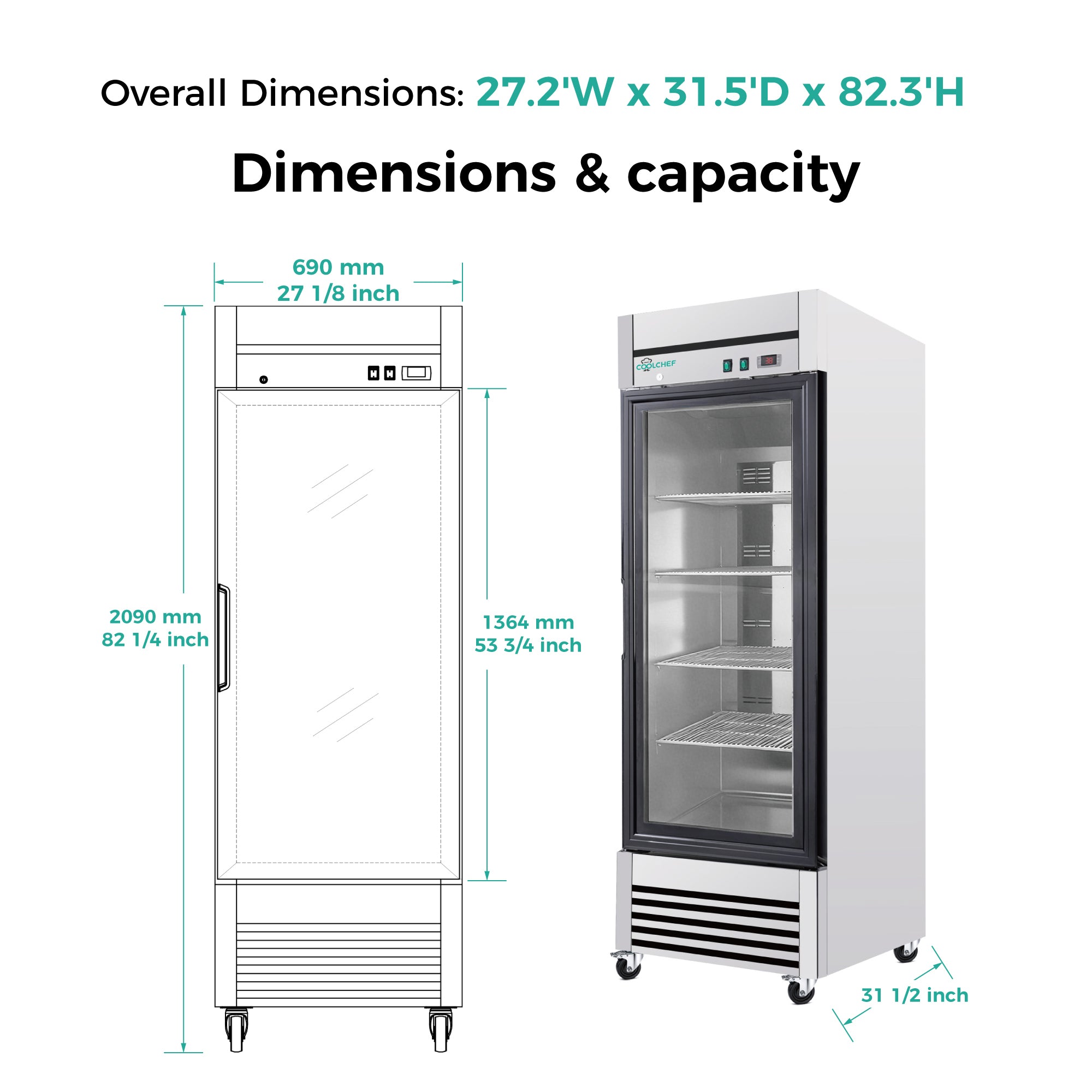23 Cu Ft Commercial Beverage Display Capacity