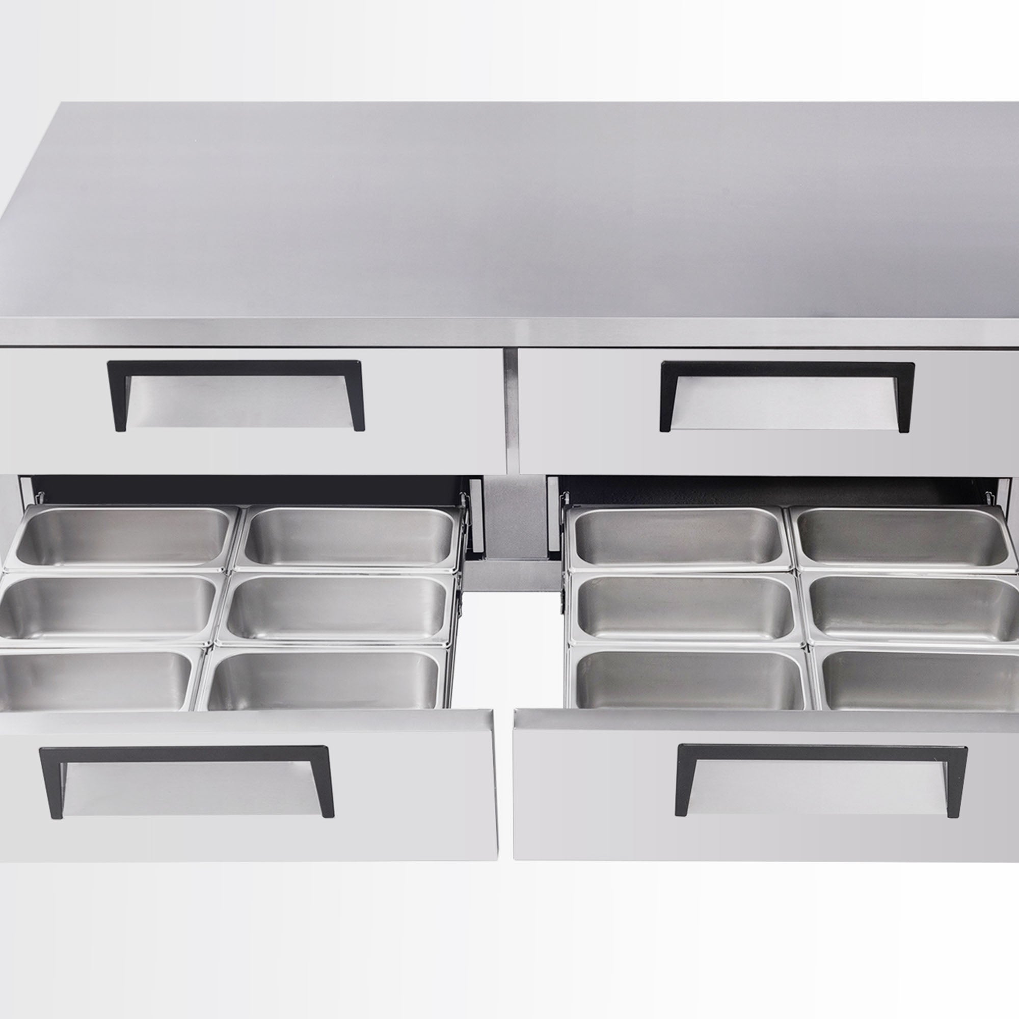 72" 4 Drawer Commercial Chef Base Refrigerator ETL