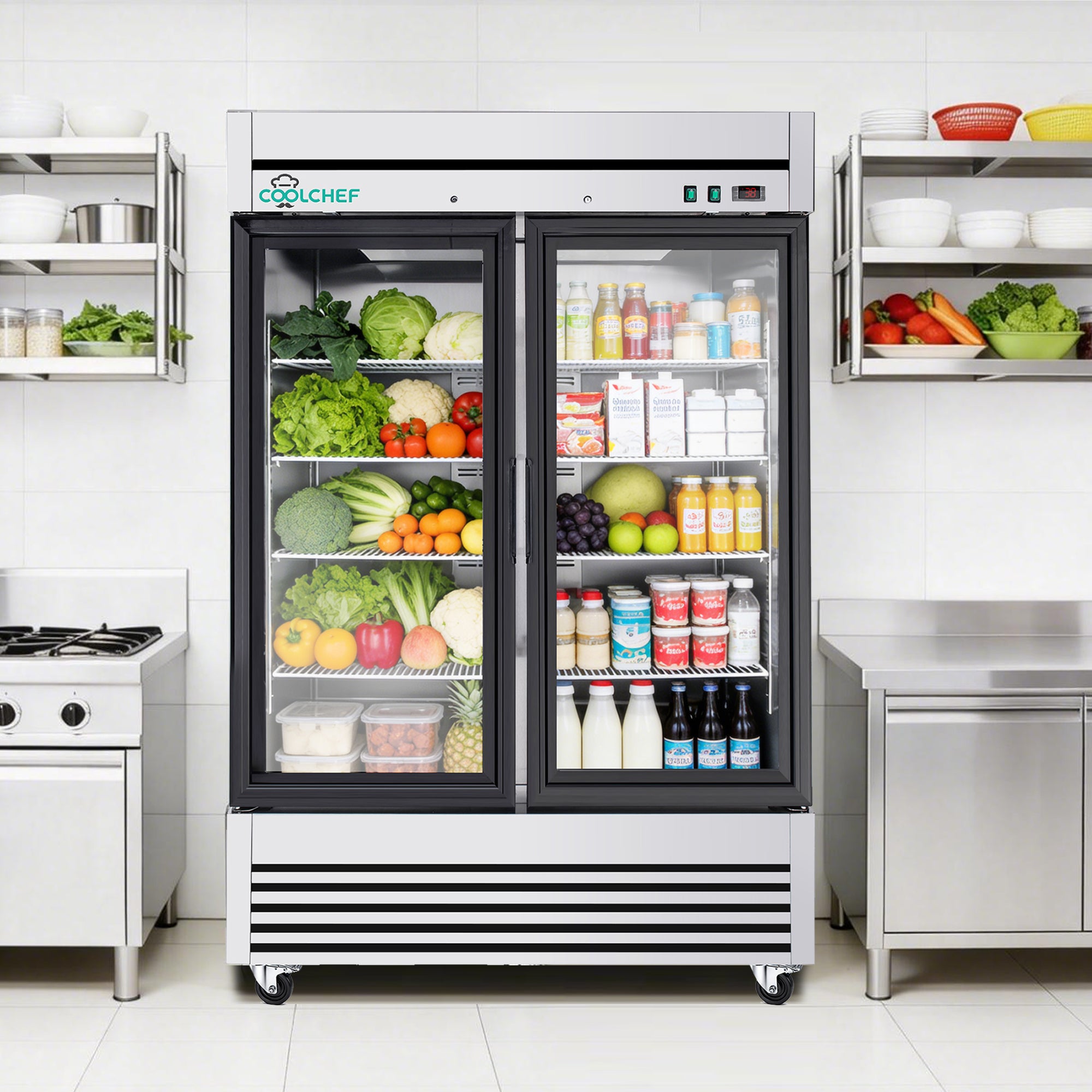 49 Cu Ft Commercial Glass Door Merchandiser 33-40°F ETL