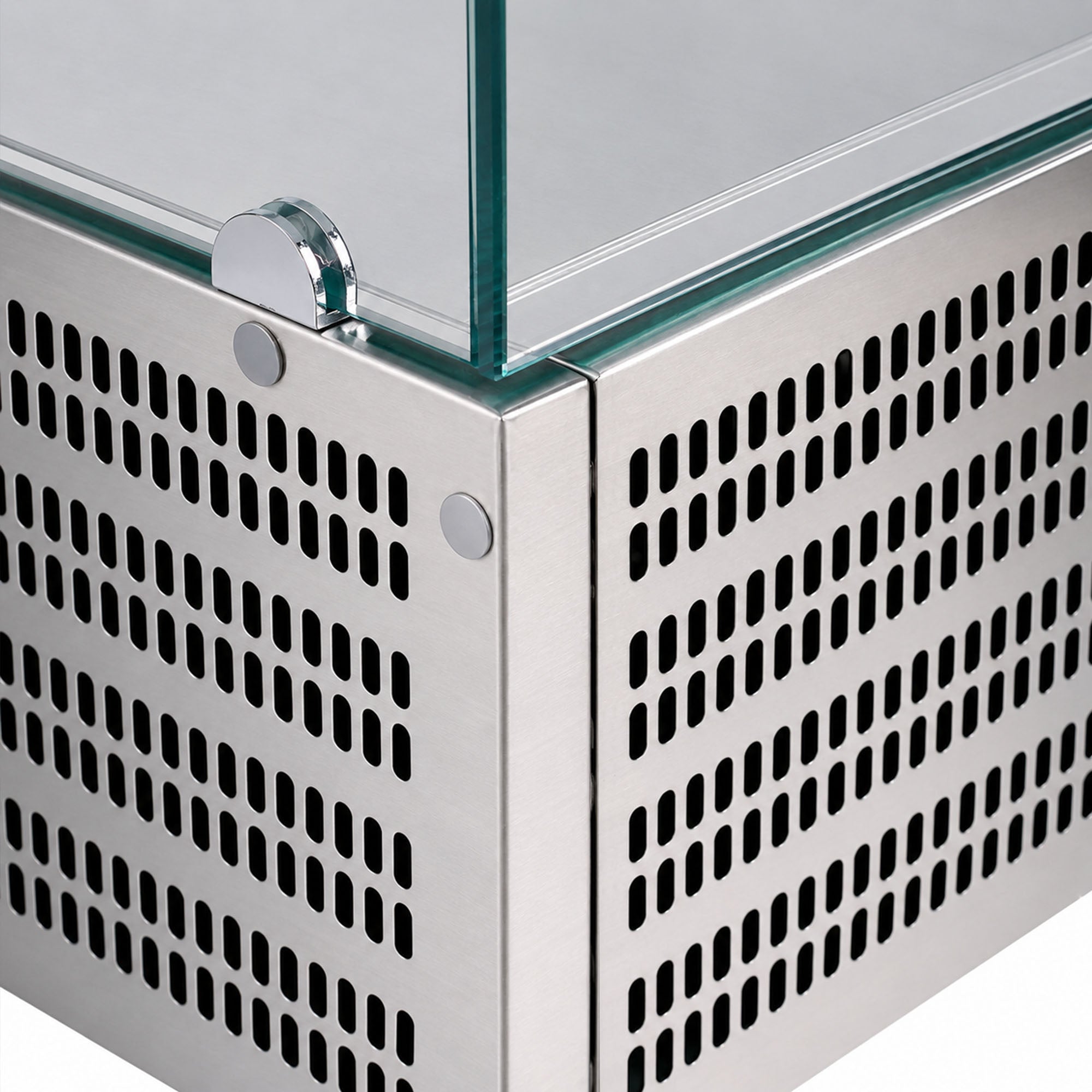 59" Commercial Refrigerated Prep Rail with Glass Guard, 1.7 Cu.Ft, 7 x 1/4 GN Pans, R290 ETL