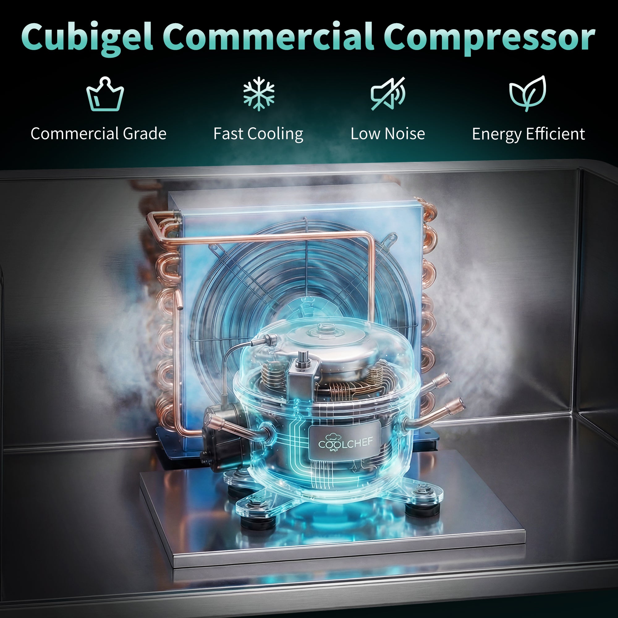 48" 2 Drawer Commercial Chef Base Refrigerator ETL