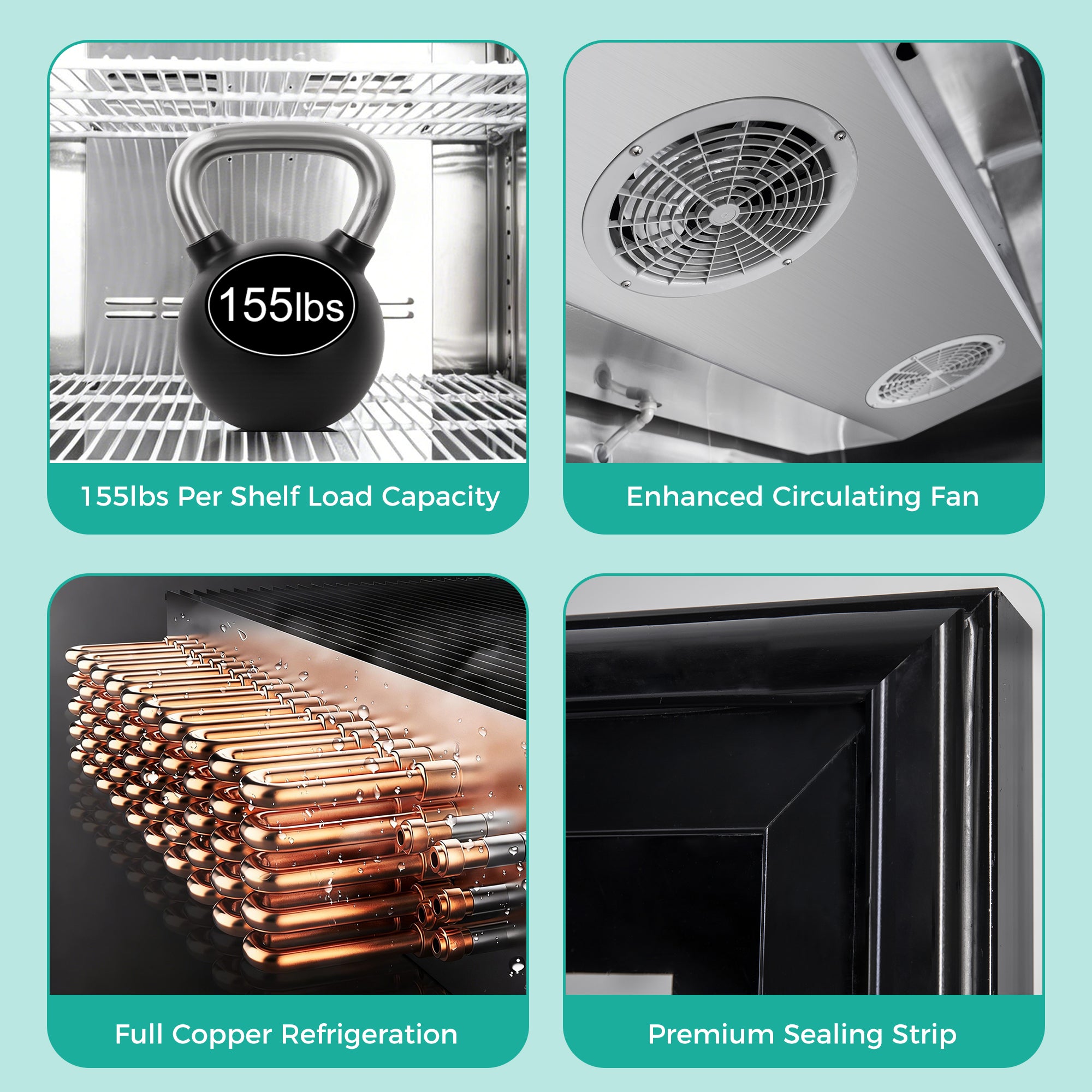 49 Cu Ft Commercial Glass Door Merchandiser 33-40°F ETL